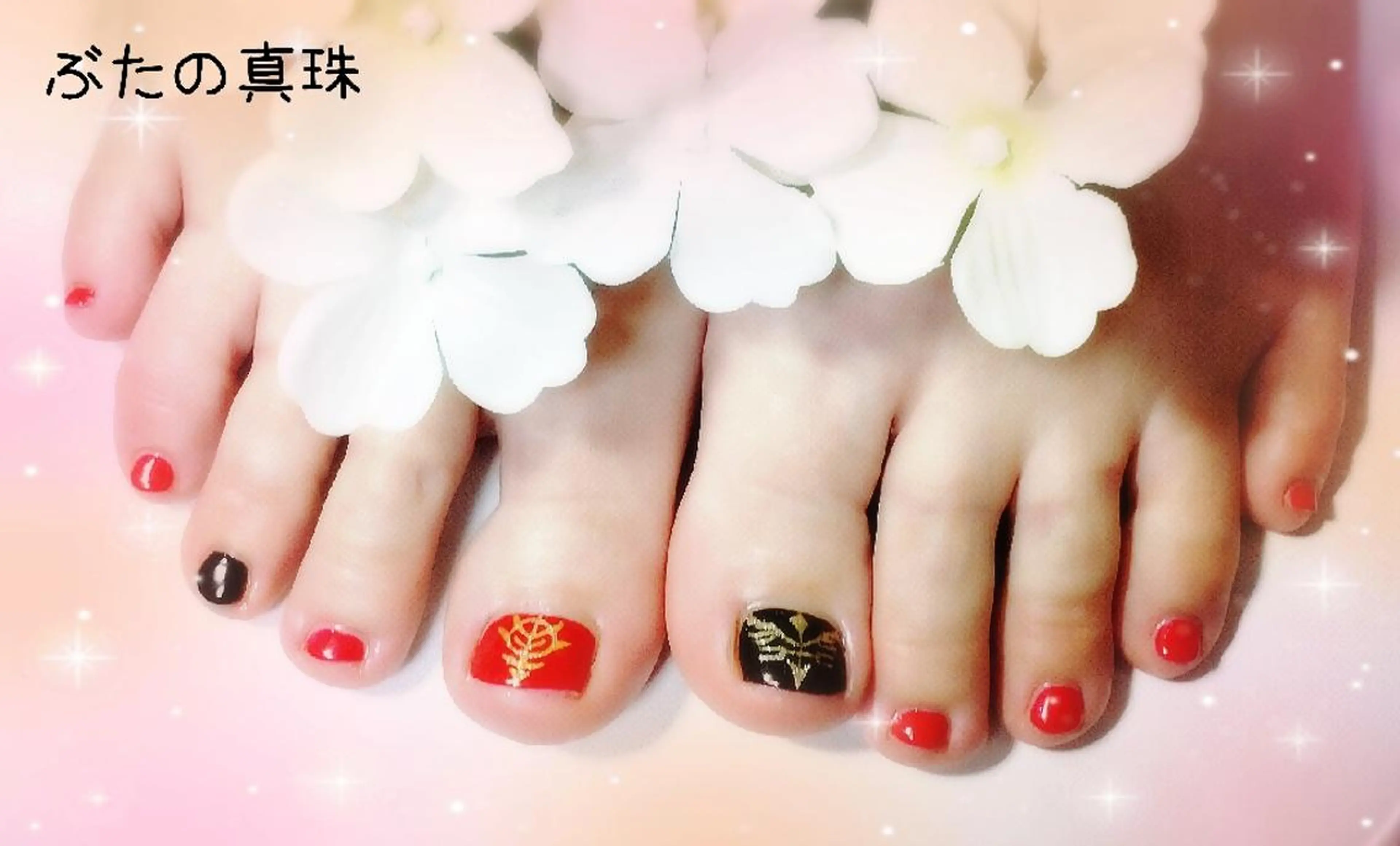 ネイル フットネイル フットネイル 林 珠里のネイルデザイン