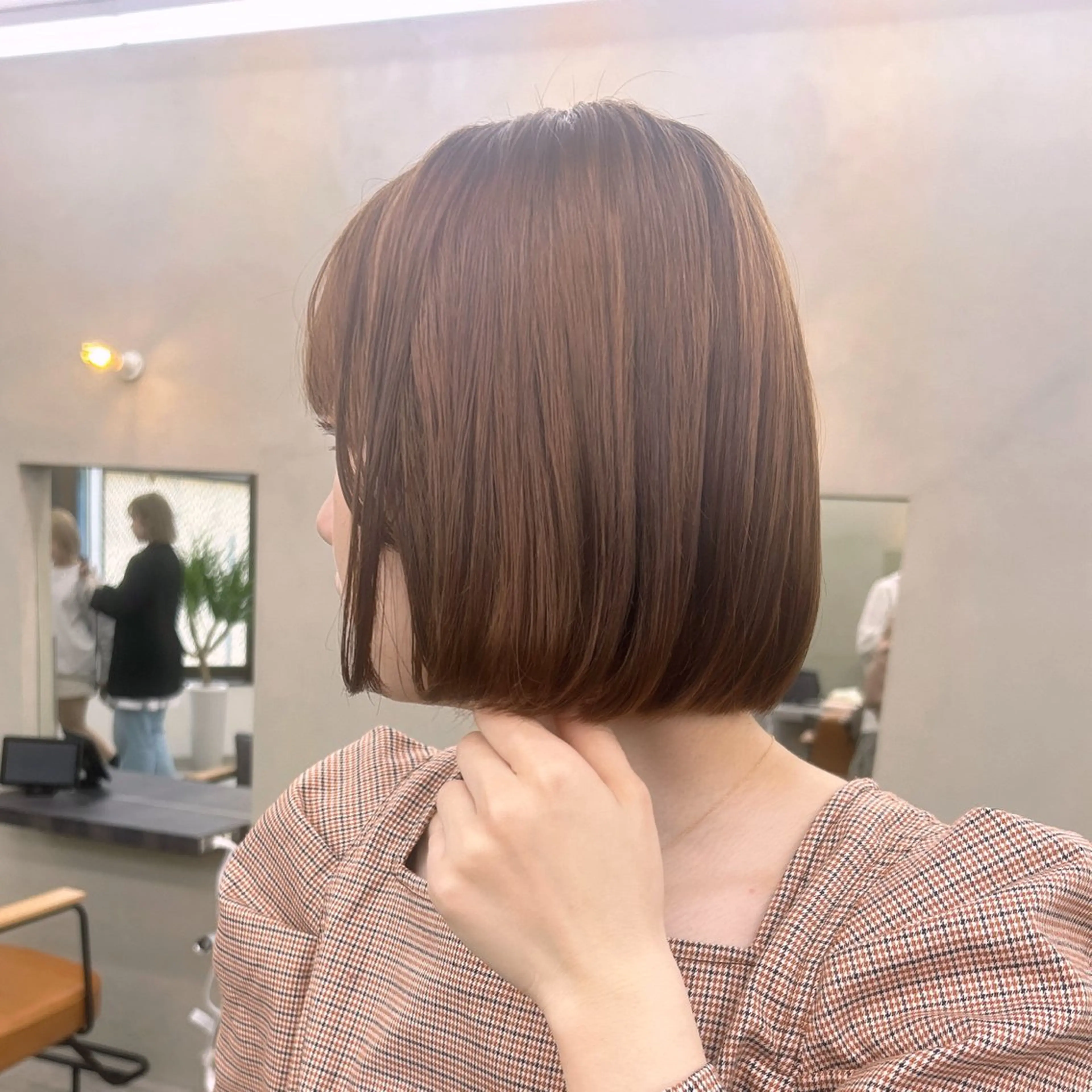 セミロング カラー オリーブ/ 透明感カラー/れいあのヘアスタイル