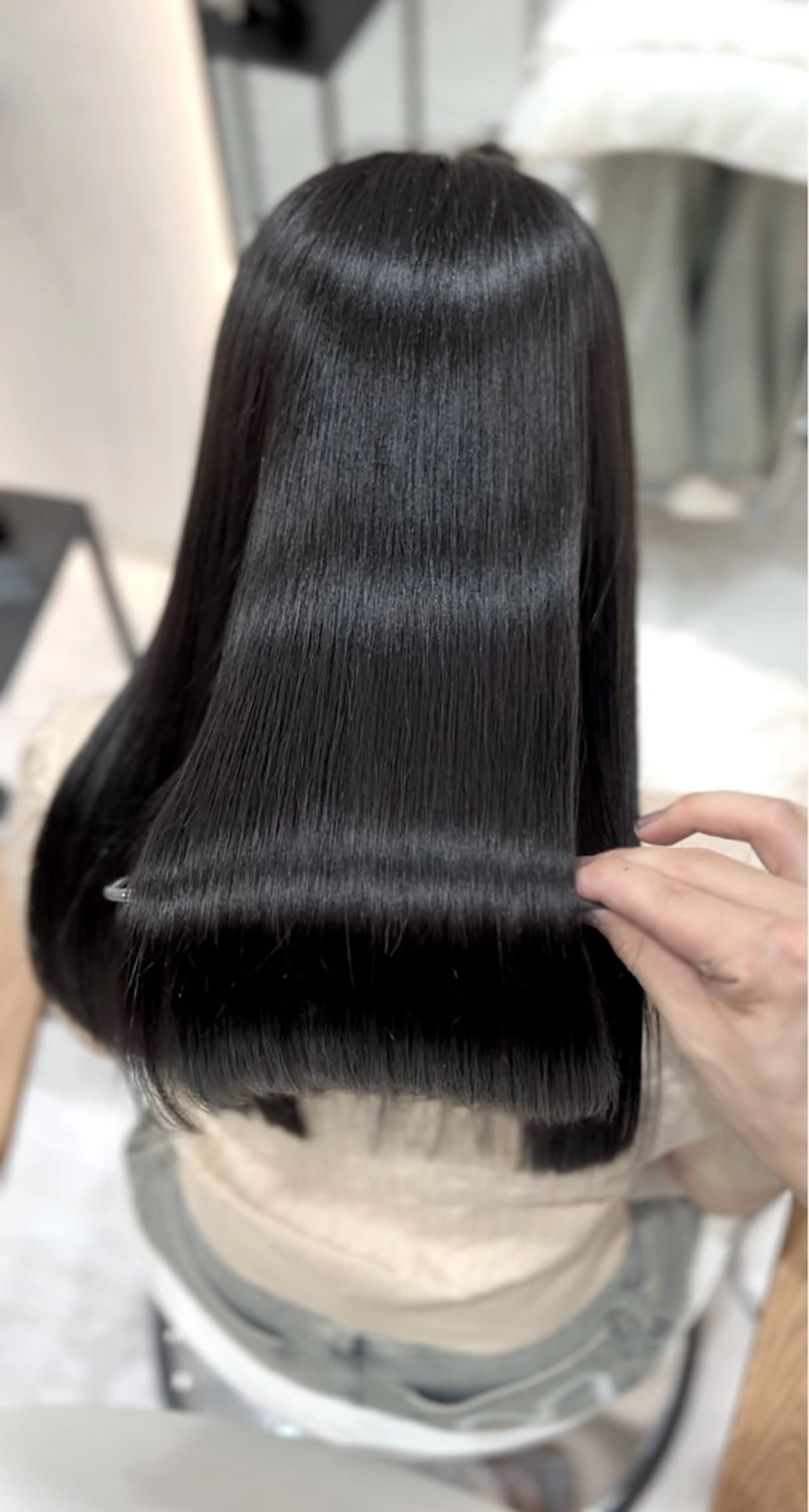 ロング カット ヘアカラー トリートメント 学生人気No1🩶 韓国風/艶髪/輝士のヘアスタイル