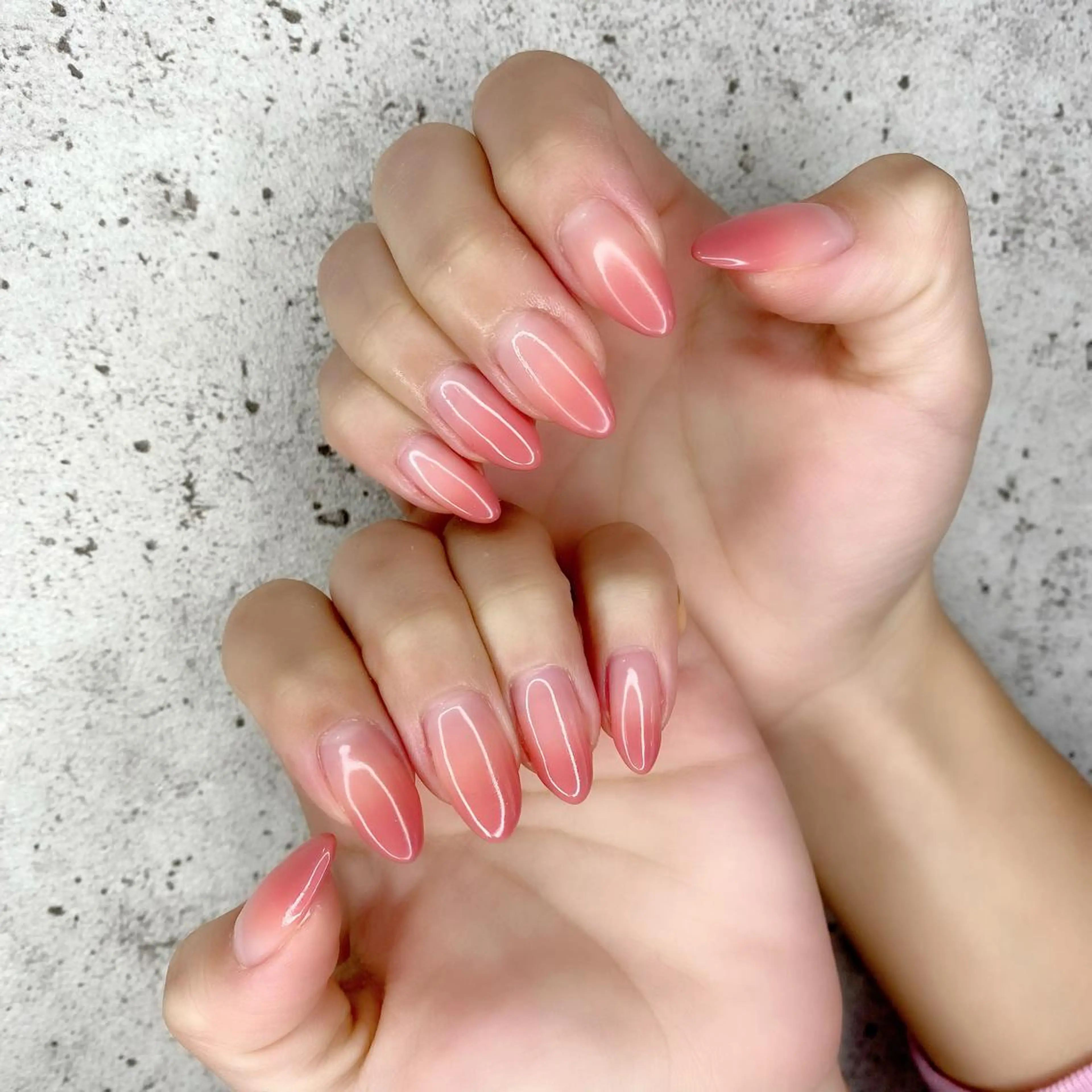 ロング カラー パーマ ヘアアレンジ メンズ キッズ ネイル マツエク・マツパ グラデーションカラー ピンクカラー カラーマツエク ロング グラデーション Salon Ｋのネイルデザイン