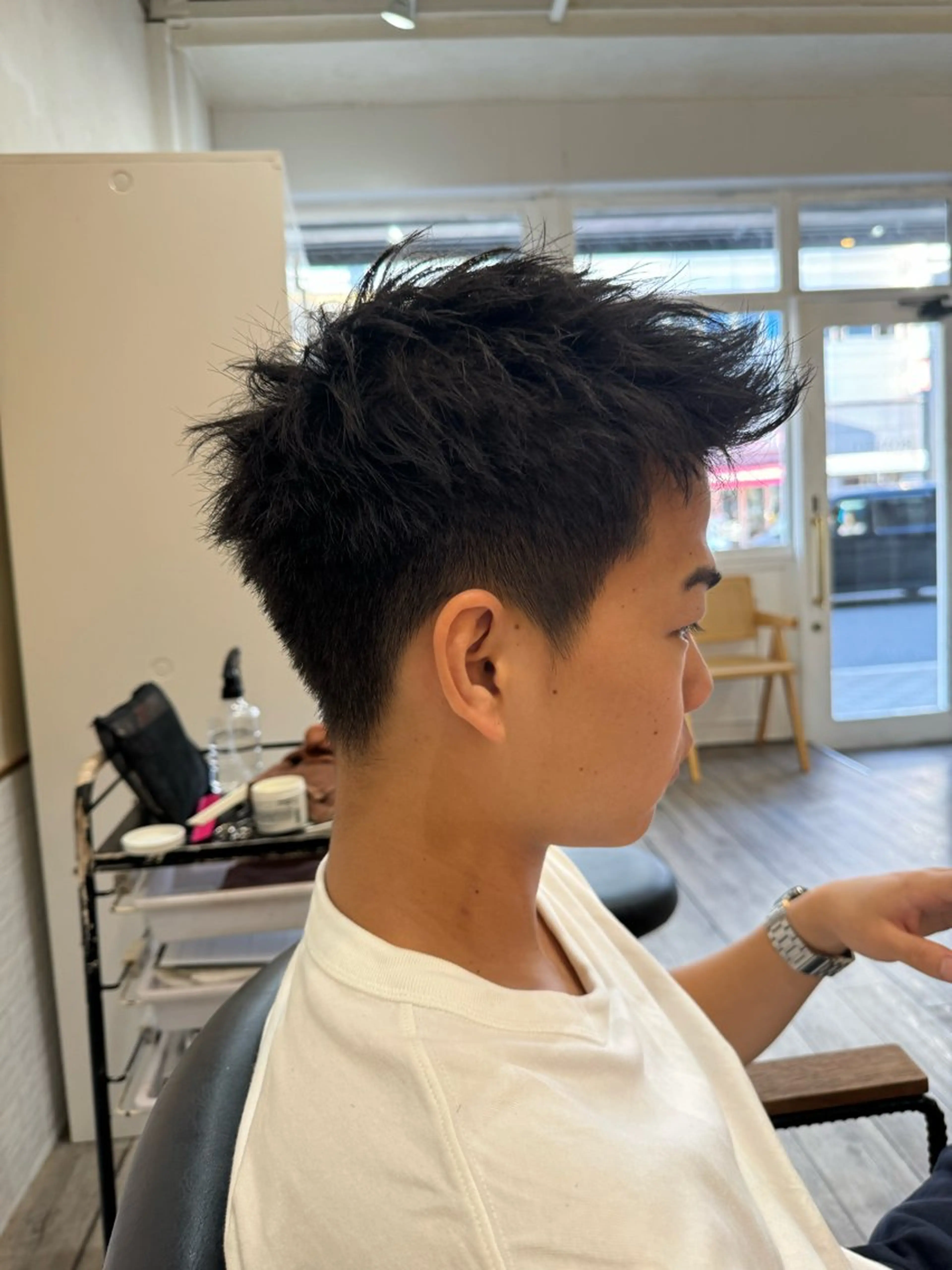 メンズ スパイキーショート カット ROMEO京橋 タナカユアンのヘアスタイル