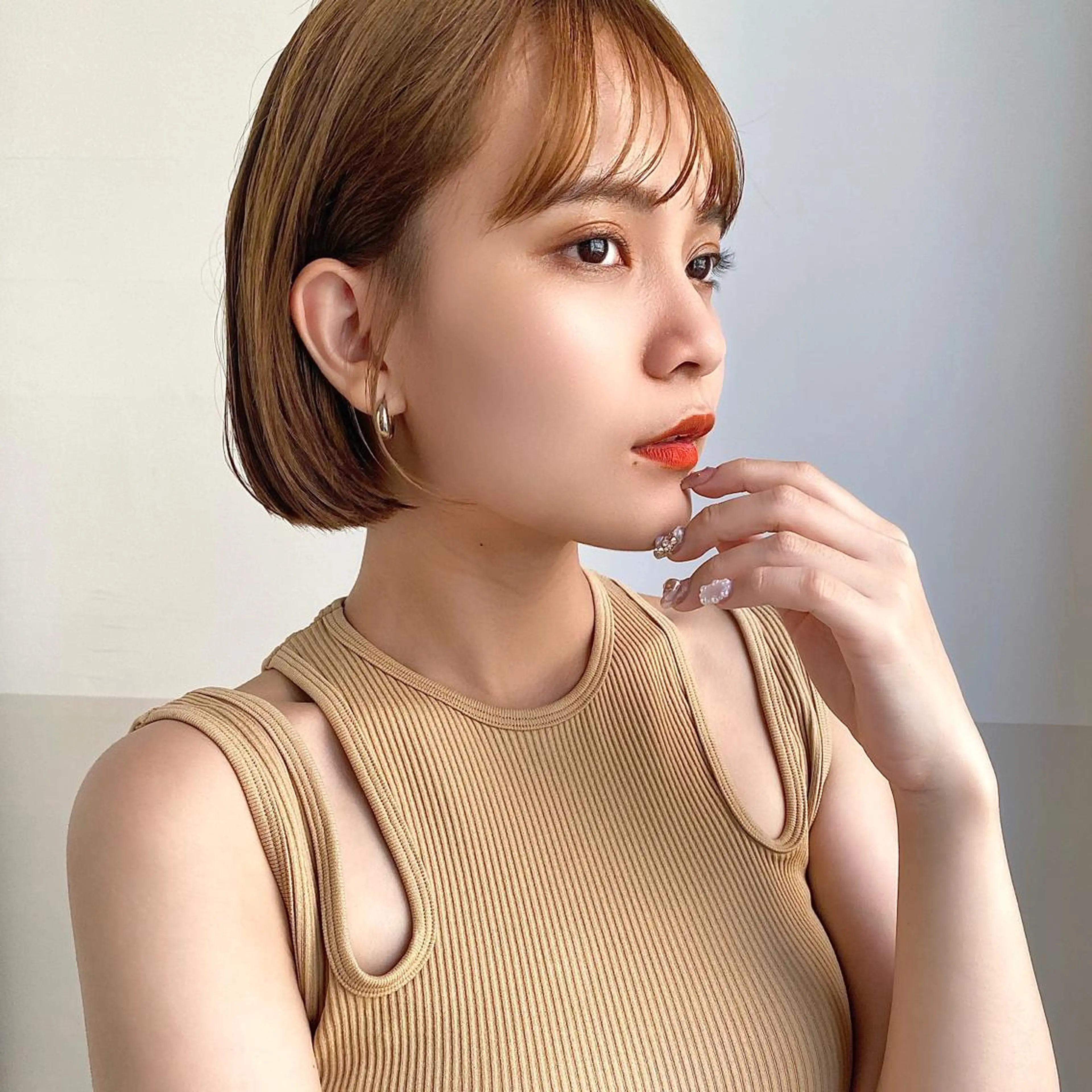 ショート カラー 🪭risa 暖色/レイヤー🪭のヘアスタイル