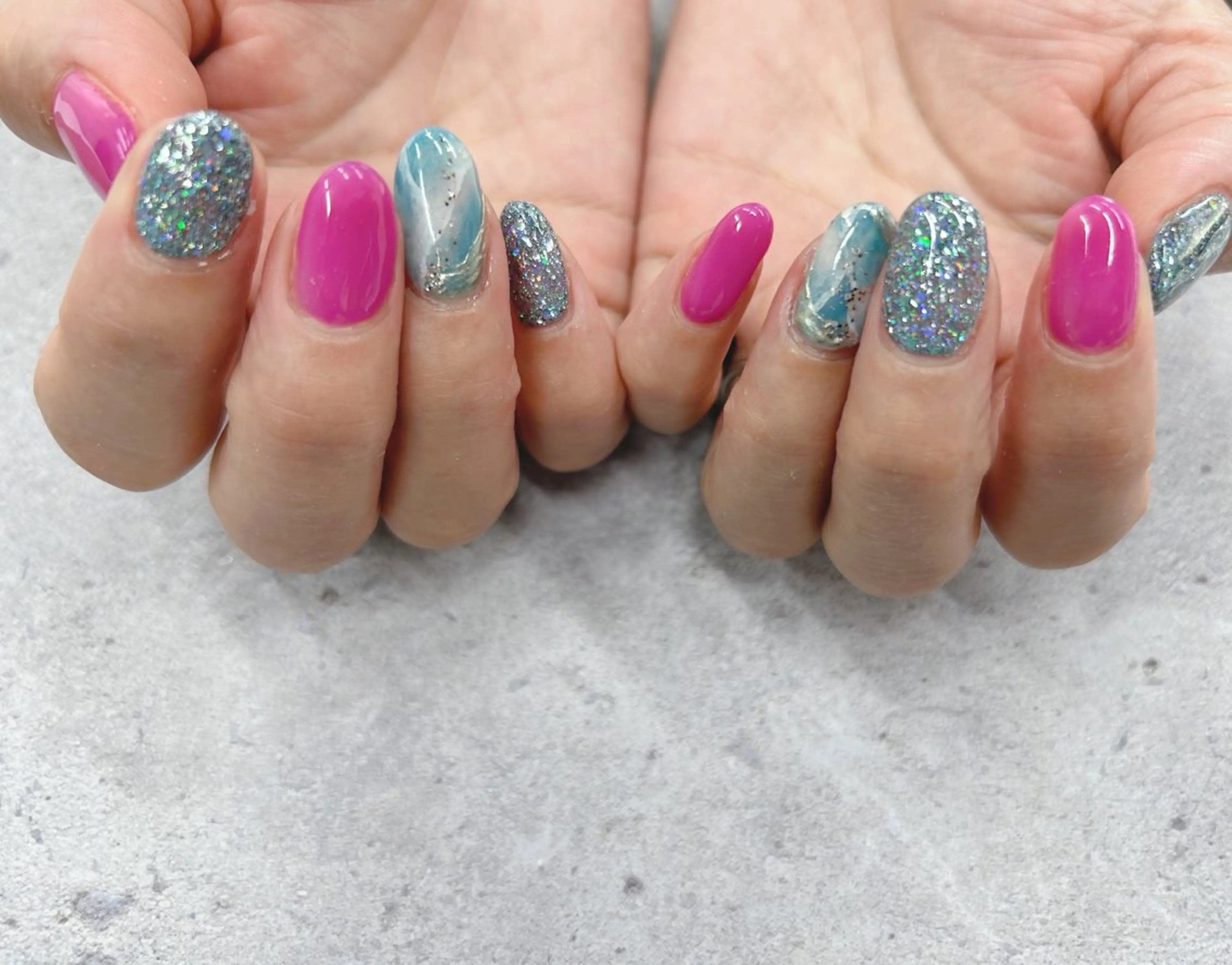 ネイル 大理石ネイル(マーブル) ハンドネイル Nail Salon agré所属・agré ネイルサロン　アグレのネイルデザイン