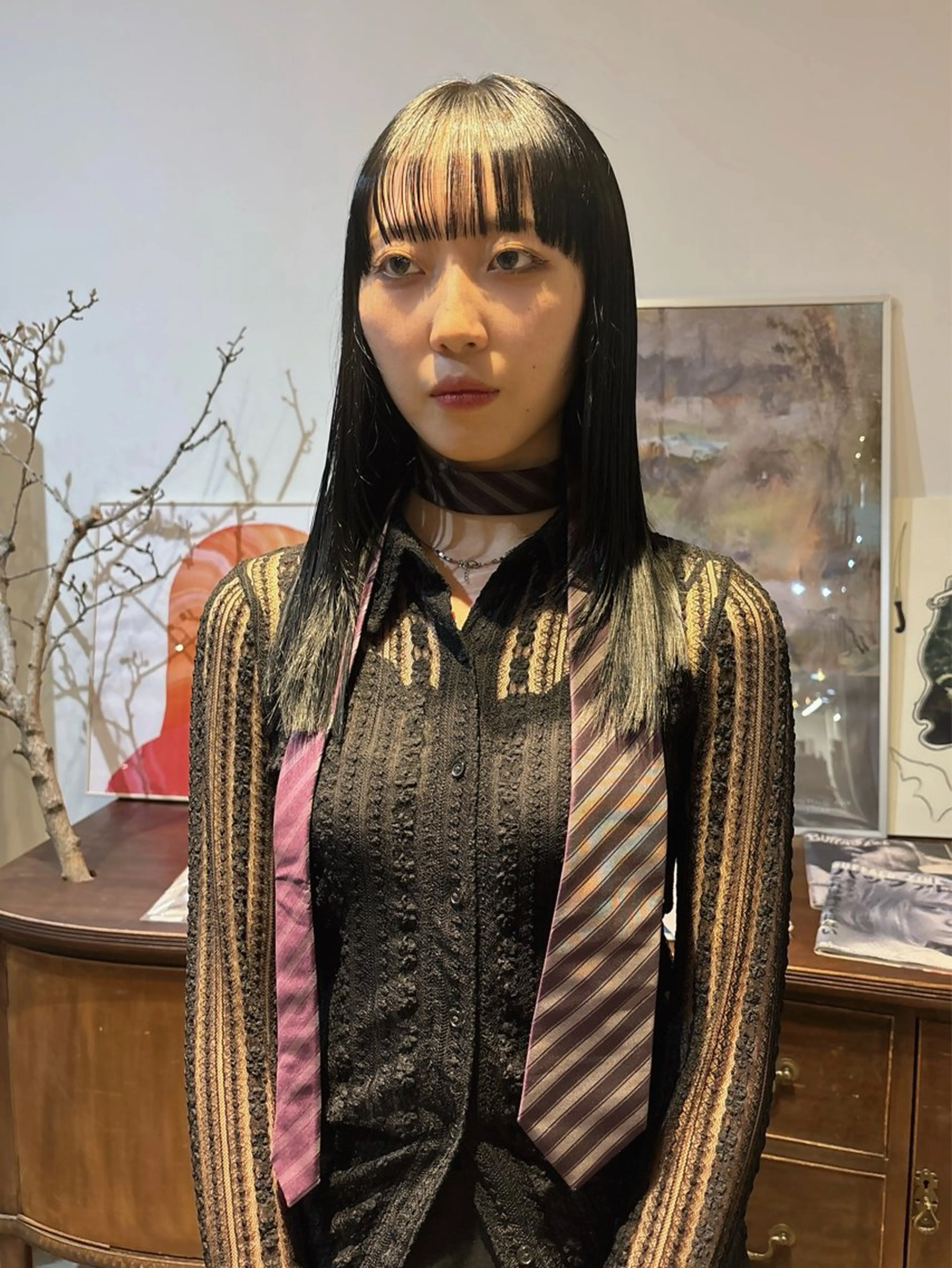 ロング レイヤーカット ロング 安藤楓華 fuka andoのヘアスタイル