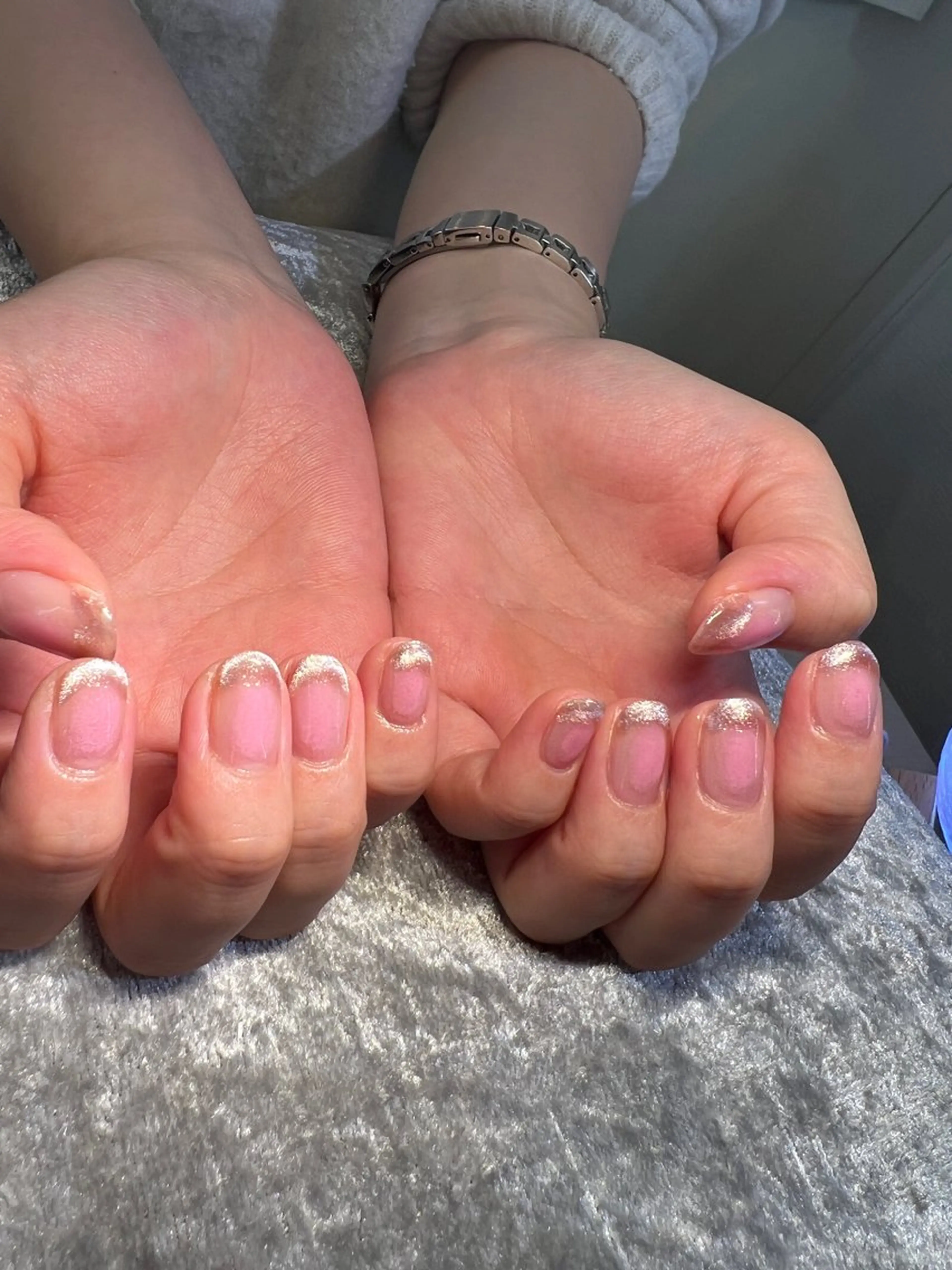 ネイル チークネイル フレンチネイル 個性派ニュアンス nuts nail所属・【池袋】nuts nail　なつみのネイルデザイン