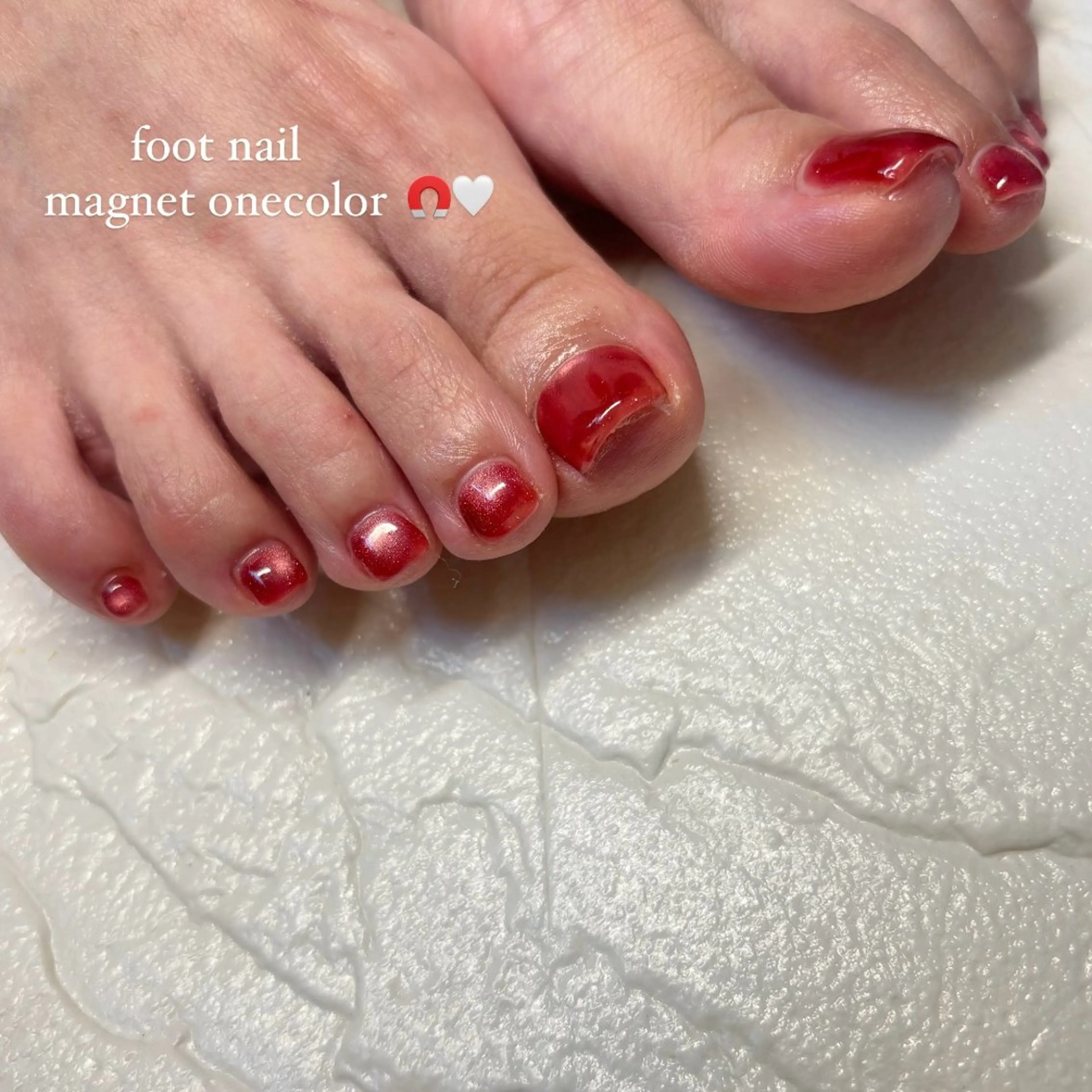 ネイル マグネットネイル フットネイル Angelique 平形/高崎のネイルデザイン