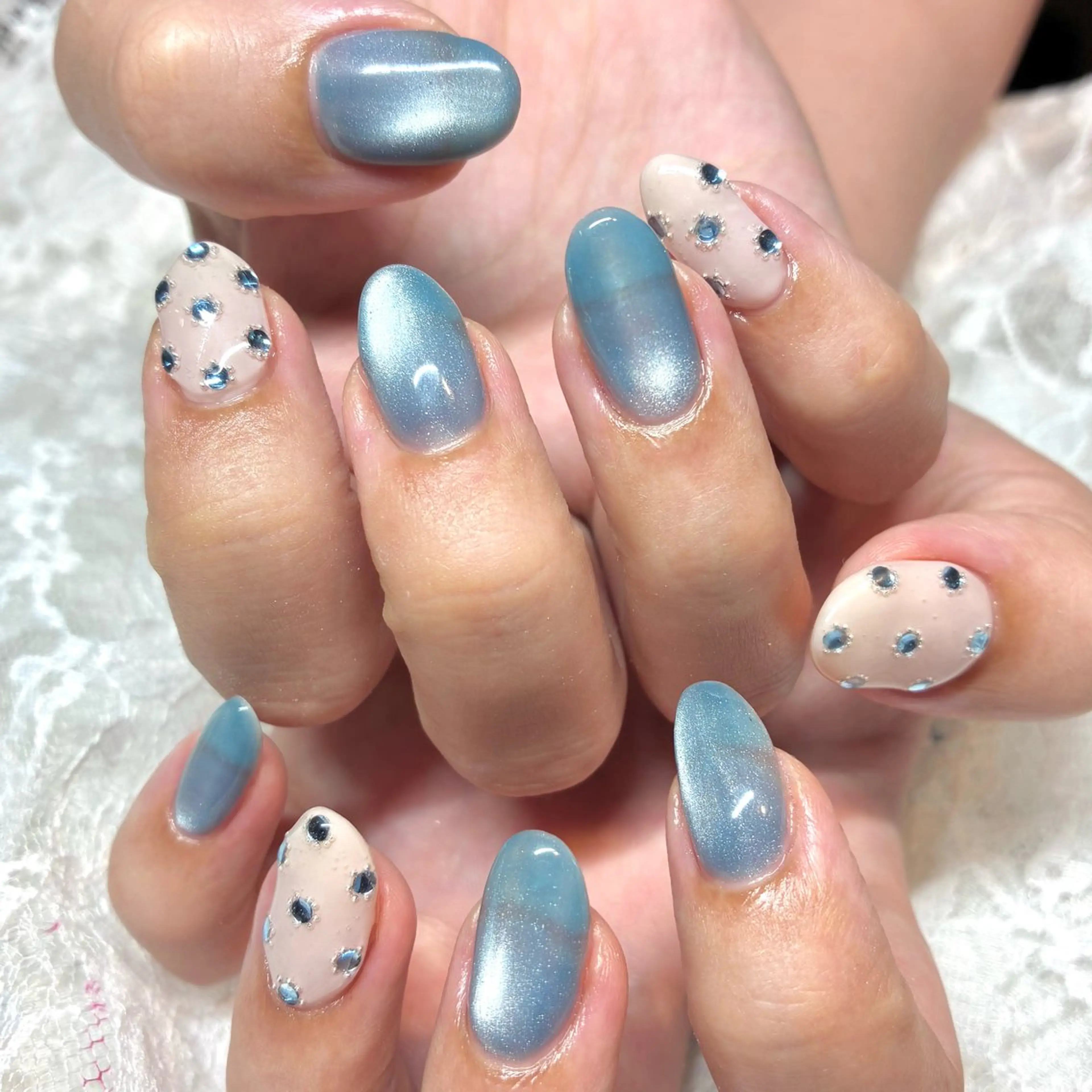 ネイル ジェルネイル マグネットネイル ハンドネイル Nail ヌシん家 AKANEのネイルデザイン
