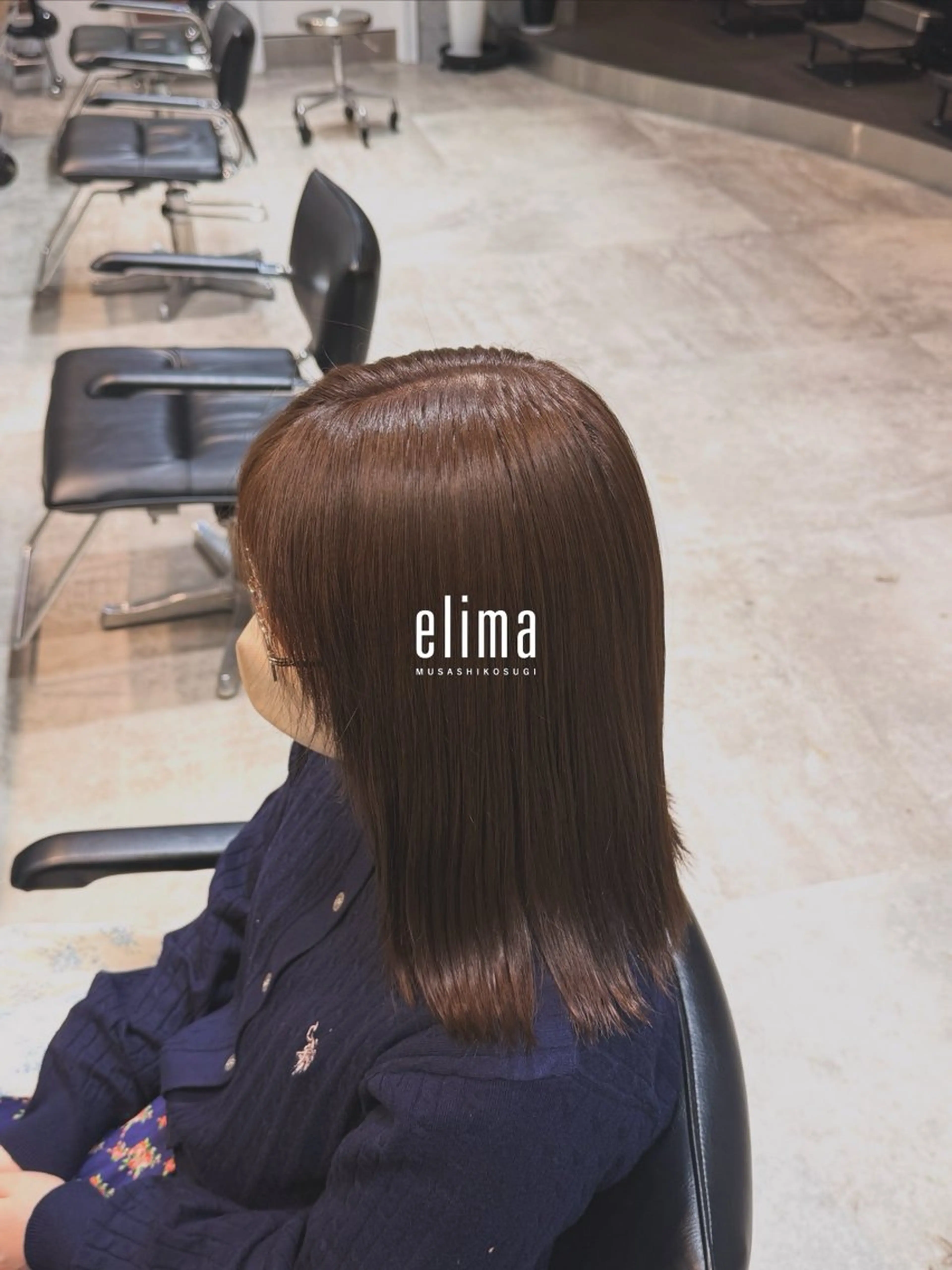 セミロング カラー ヘアカラー トリートメント 髙橋碧 透明感カラー / fifthパーマのヘアスタイル