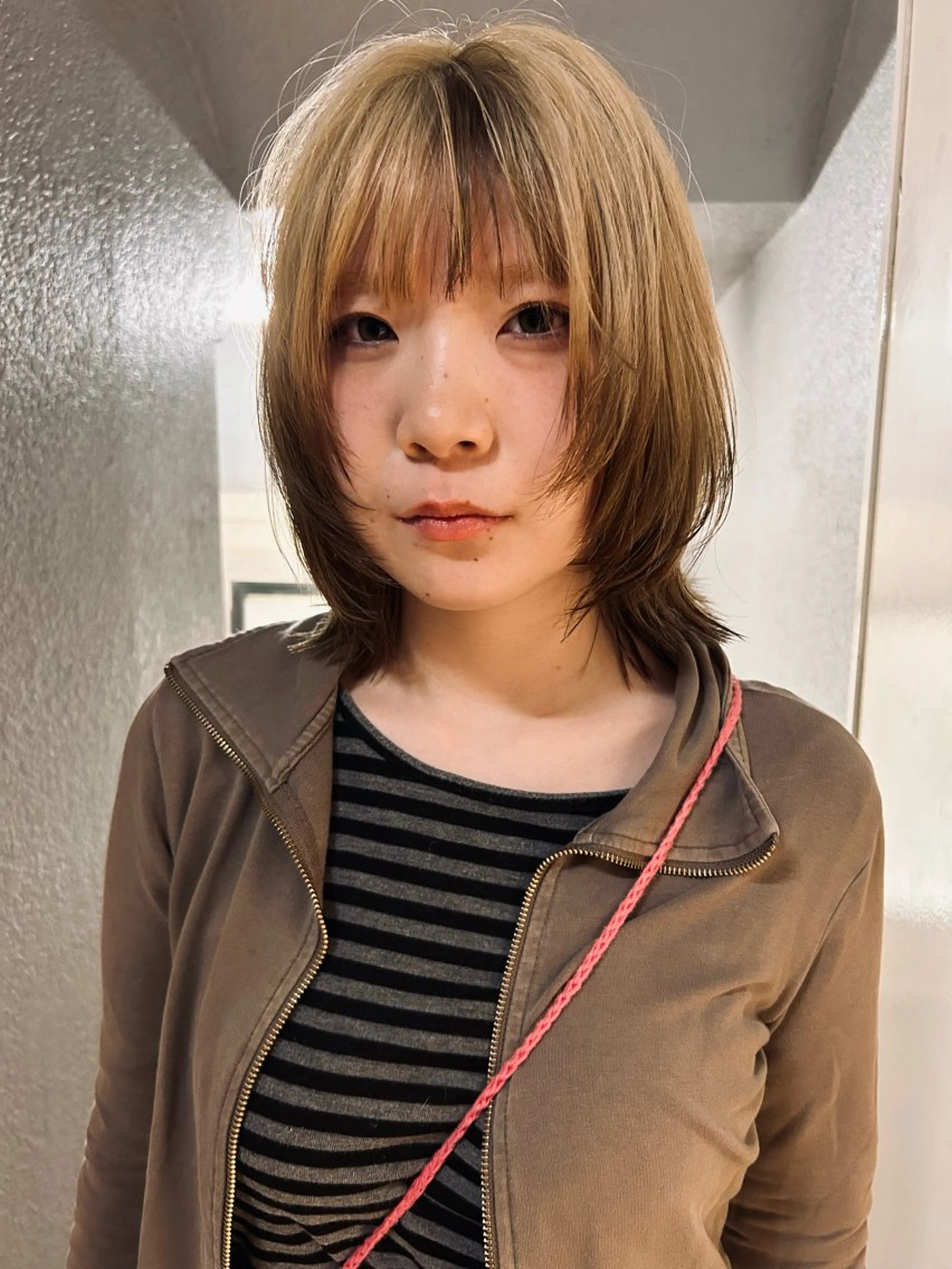 ミディアム カット トリートメント ヘッドスパ ケアパーマ/ケアブリ ーチdaisukeのヘアスタイル