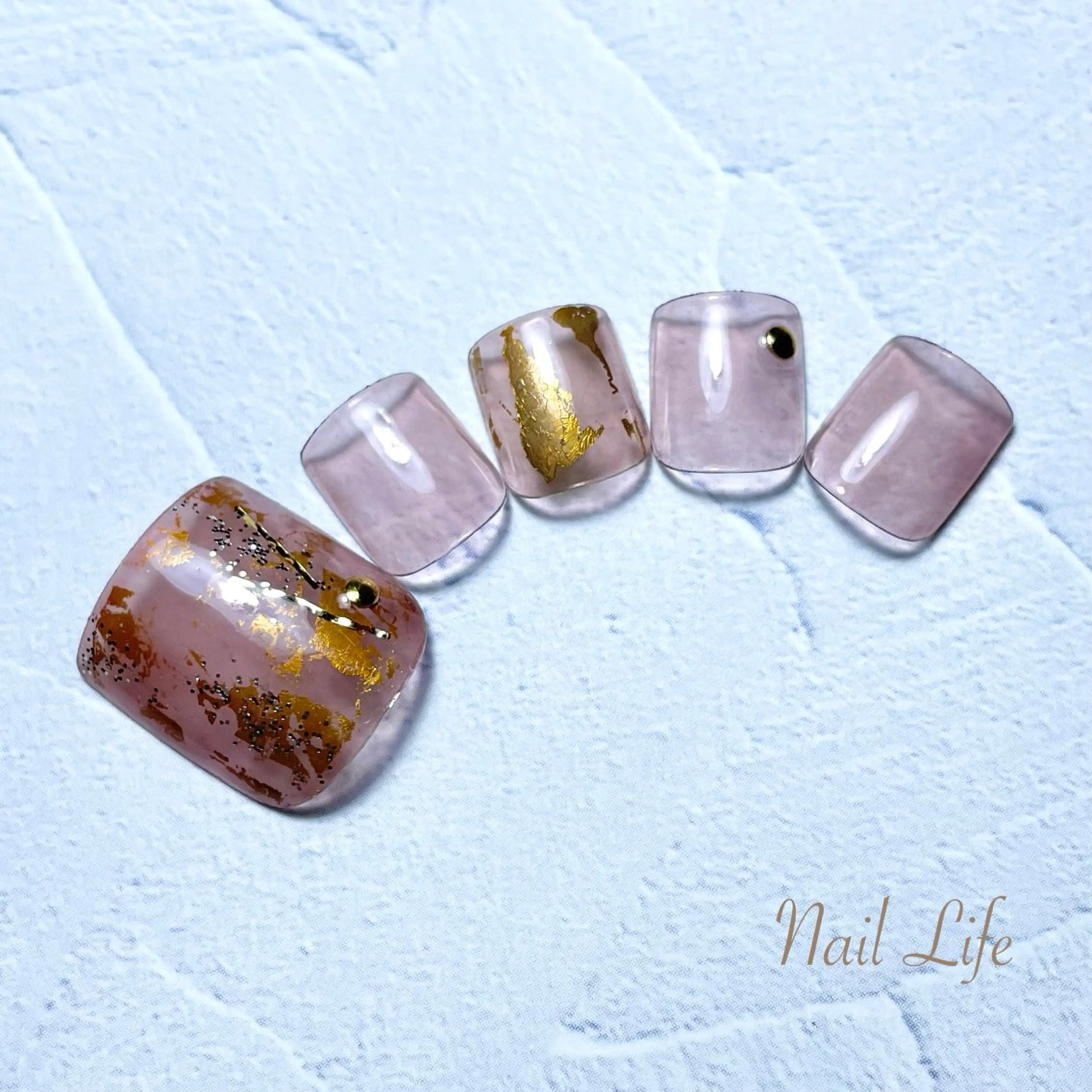 ネイル フットネイル ニュアンスネイル 大嶋 めぐみのネイルデザイン