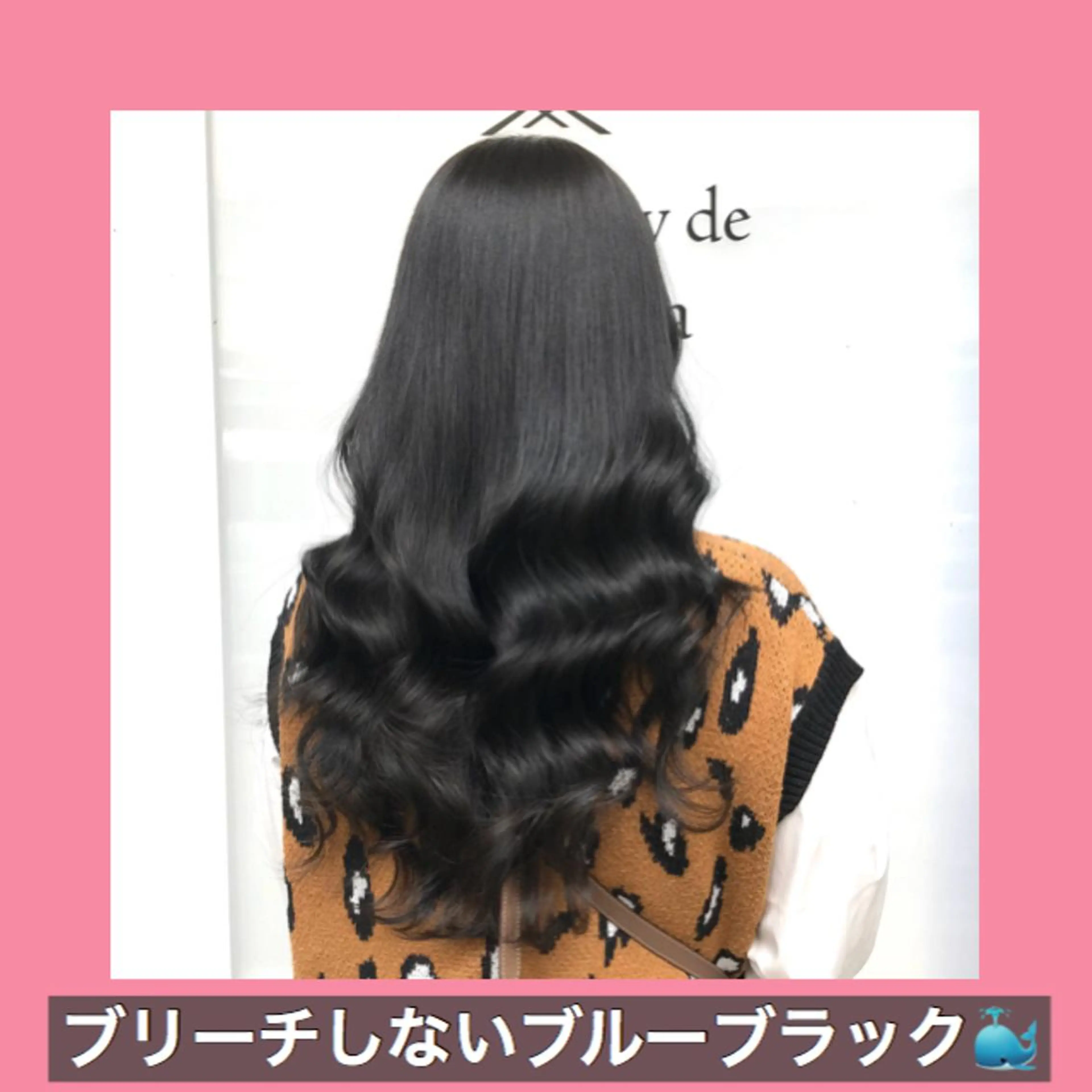 ロング カラー 黒髪 ブリーチ ブルーカラー ブルーブラック ブリーチなしカラー サロウィン所属・K-POP好き美容師 🇰🇷Kai.Yのヘアスタイル