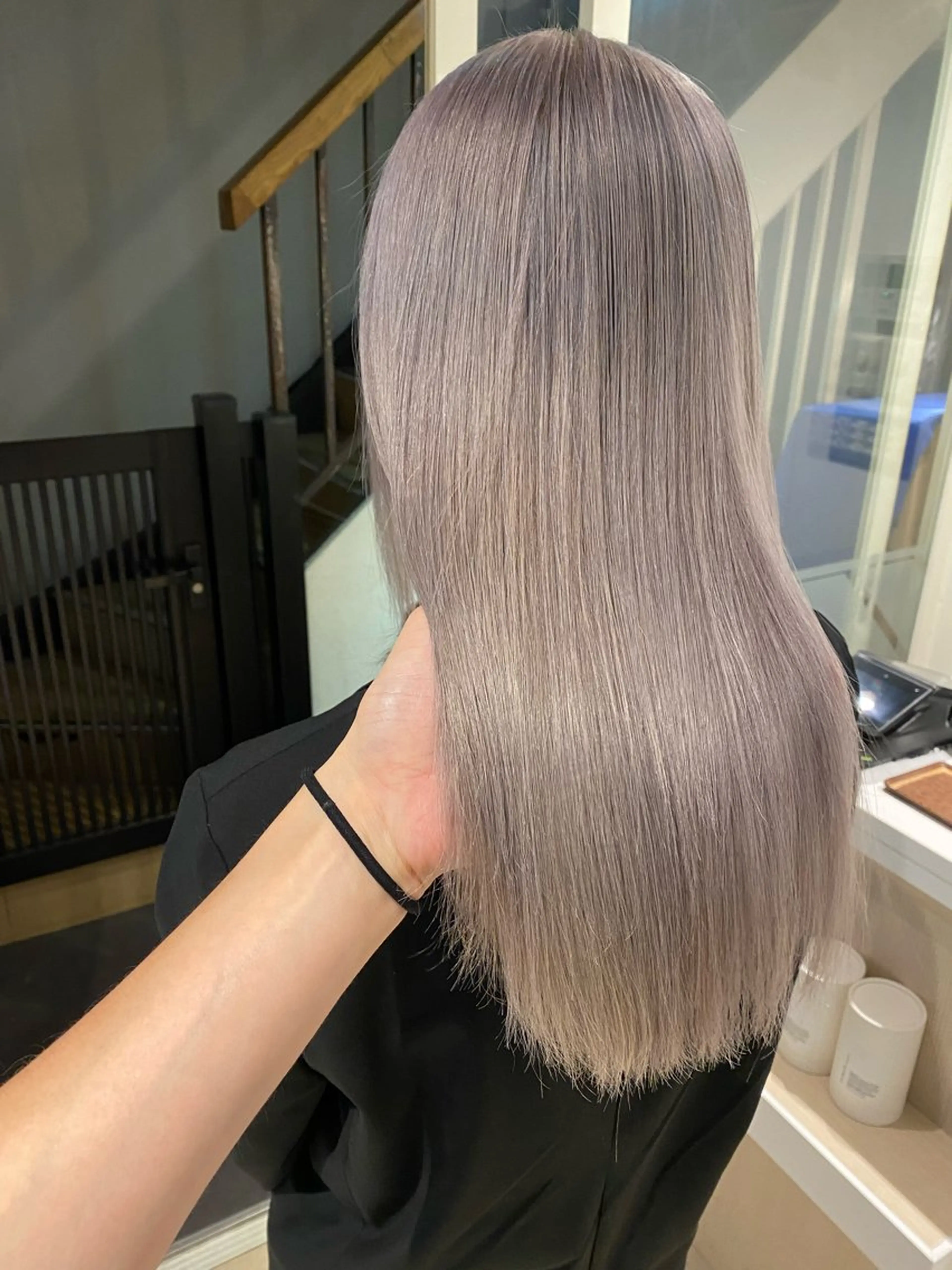 ロング カラー グレージュ ヘアカラー トリートメント 🌈評価No.1🌈 艶髪カラー❌エクステのヘアスタイル