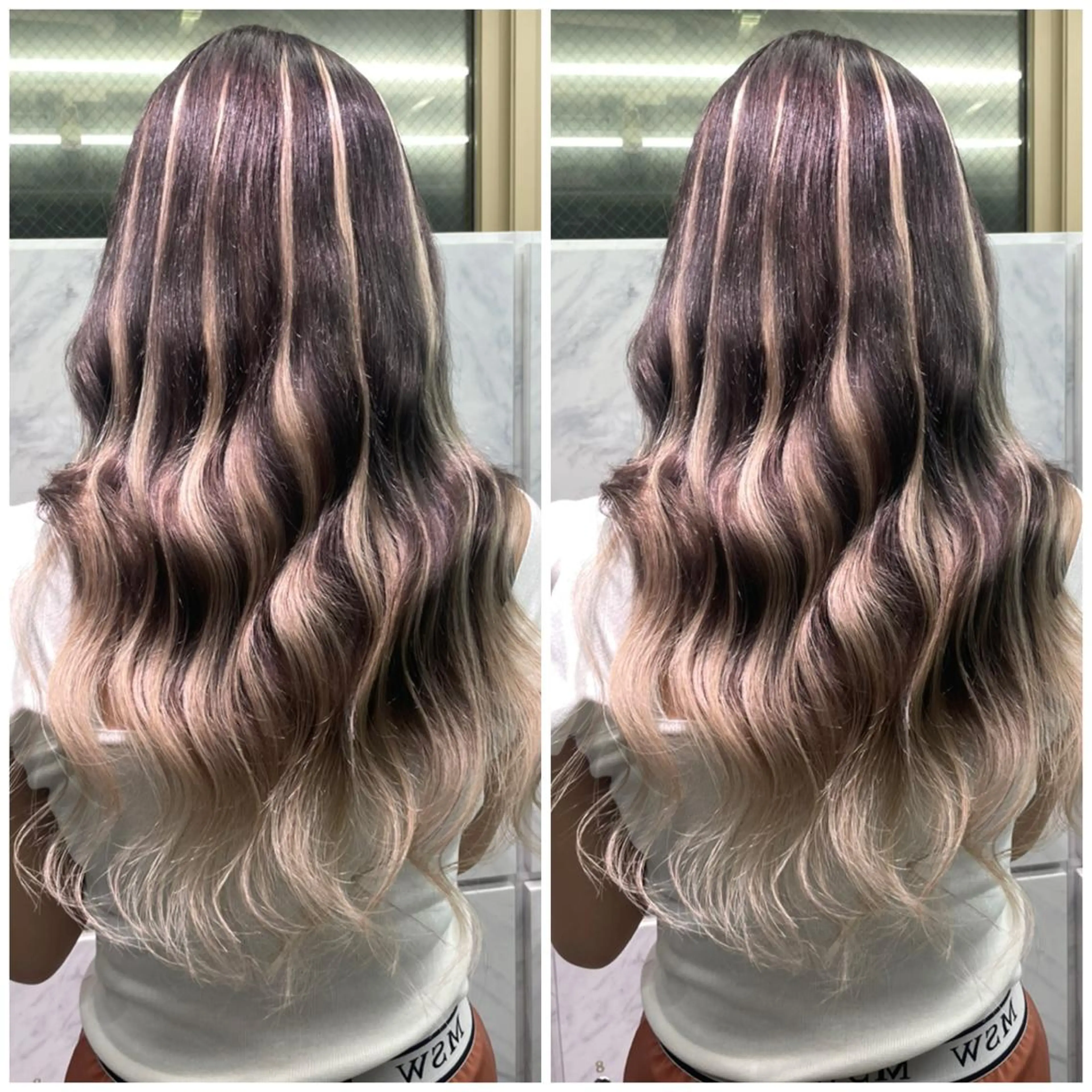 ロング エクステ ハイライト レイヤーカット カット ヘアカラー エクステ 🦋プルエクステ ARISA🦋のヘアスタイル