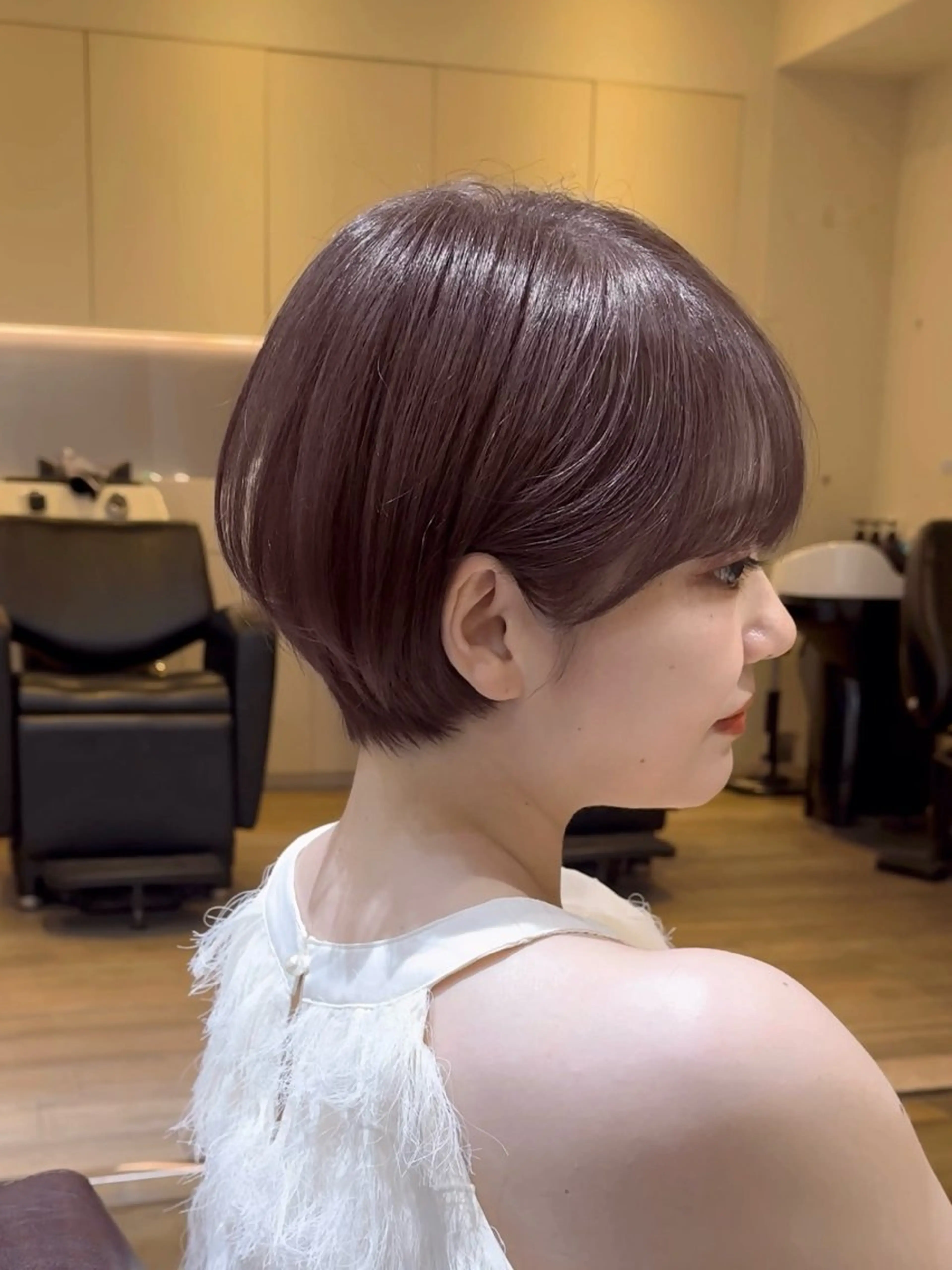 ショート カラー パーマ 無料カット/ ショート特化/表参道のヘアスタイル
