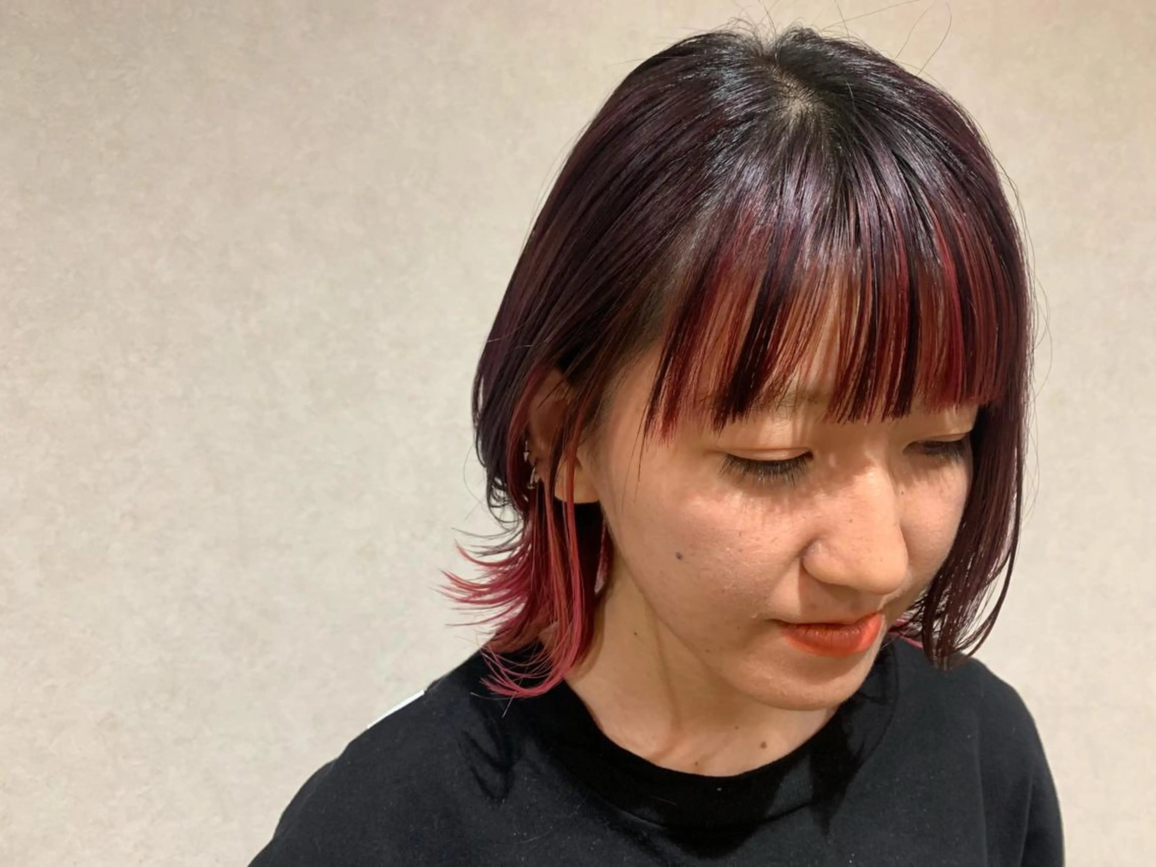 【🌟今っぽさ満載バングカラー🌟】カット◎ブリーチは前髪とインナー部分◎イルミナカラー◎COTA生トリートメント◎の写真