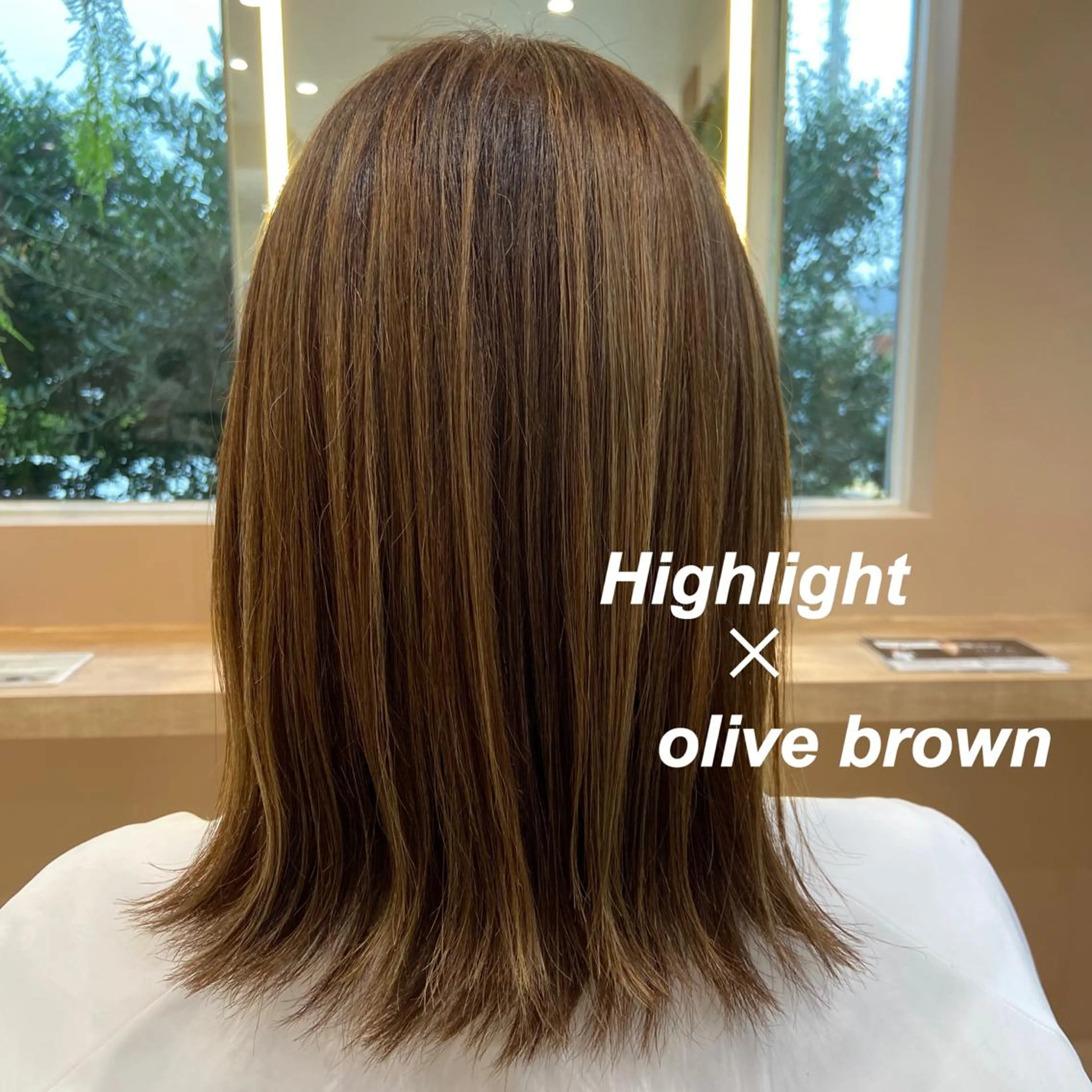 セミロング ハイライト プルエクステ/インナ ーカラー🦊はるなのヘアスタイル