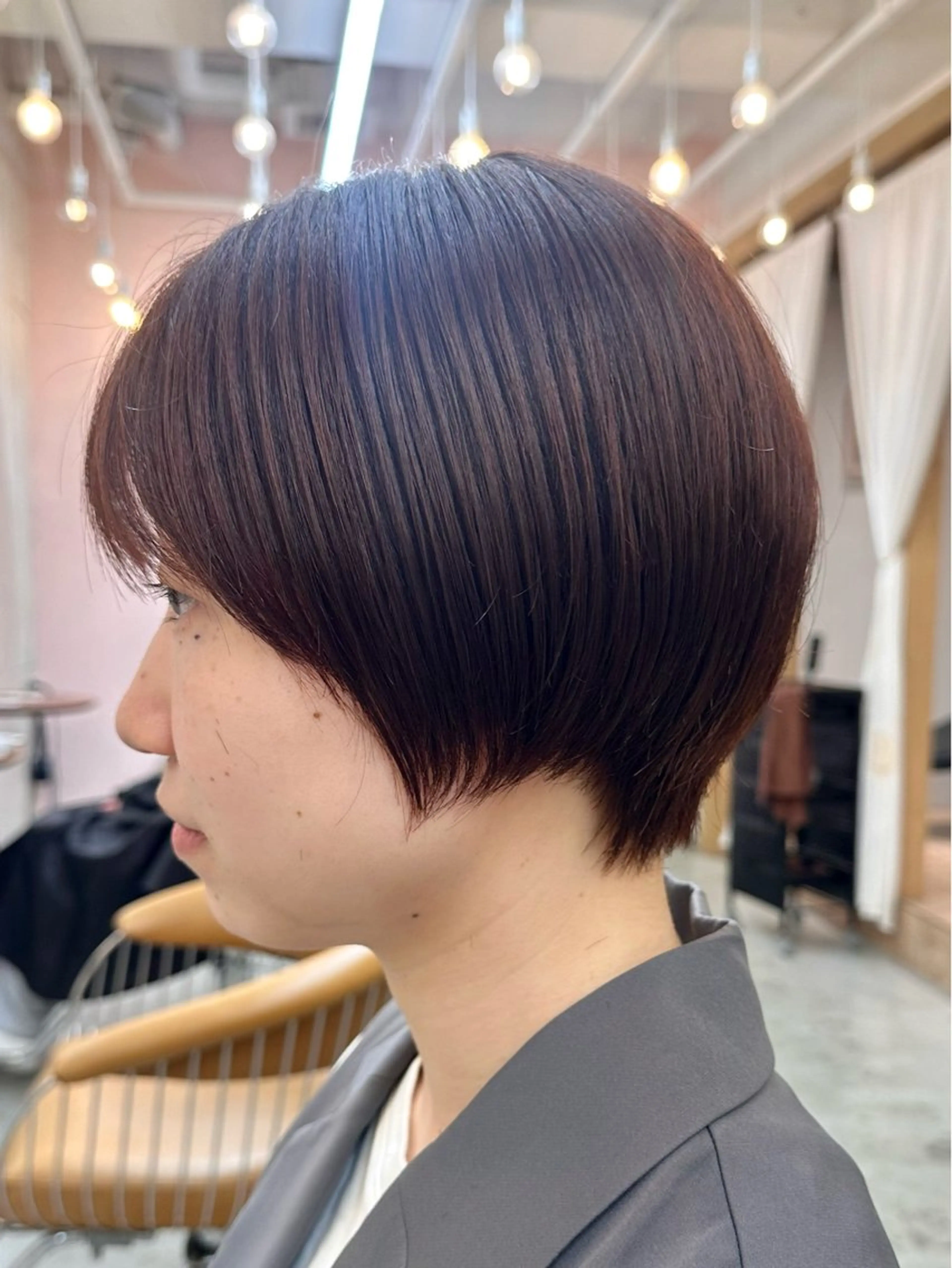 ショート カラー ショートヘア トリートメント 巻ける縮毛矯正✨ ボブ/ショートともきのヘアスタイル