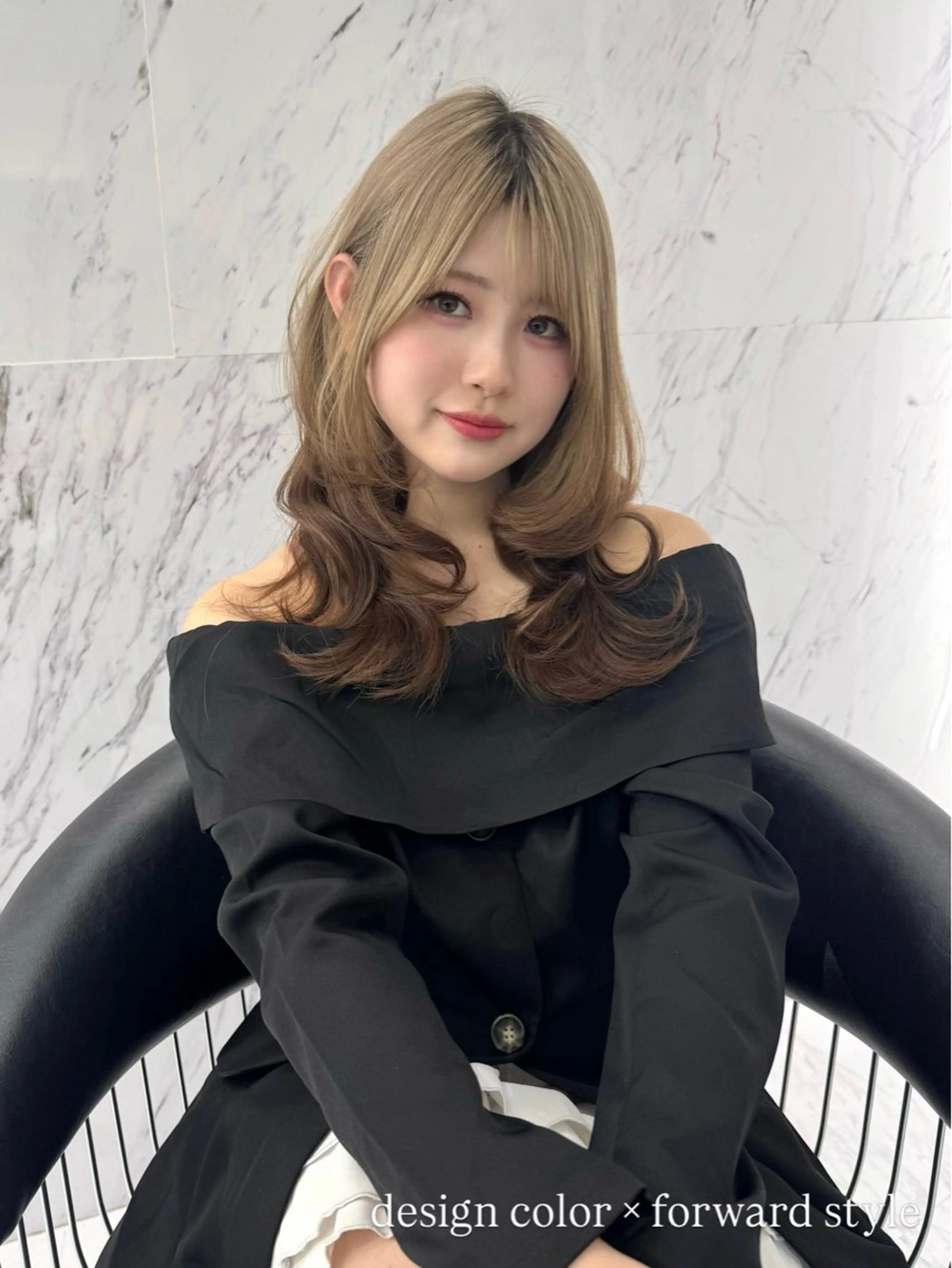 セミロング カラー カット ヘアカラー Parve  Mix 🫧梶川虹のヘアスタイル