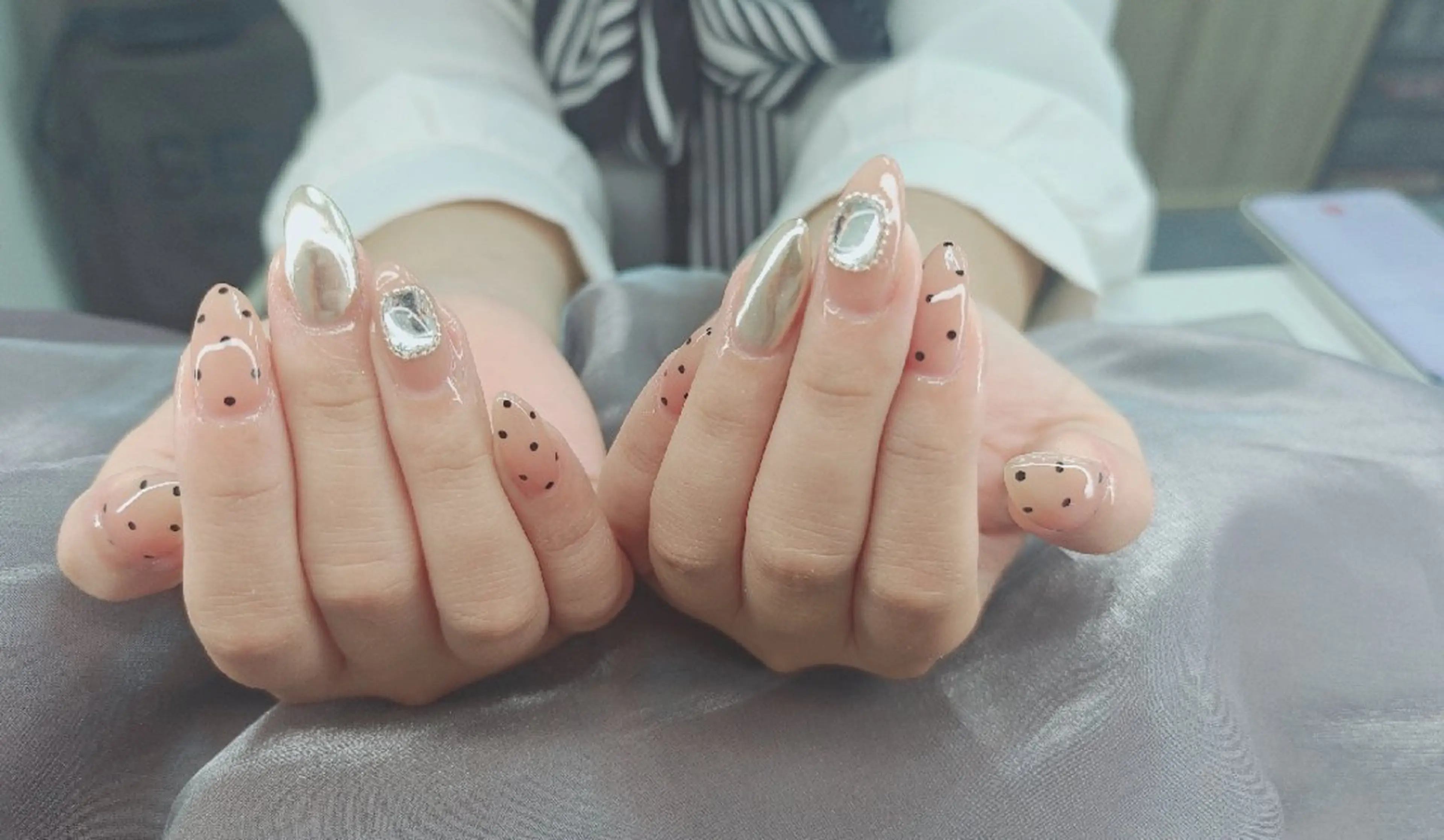 ネイル べっ甲ネイル チークネイル フレンチネイル 韓国ネイル ニュアンスネイル ♡Sherry  Nail♡のネイルデザイン