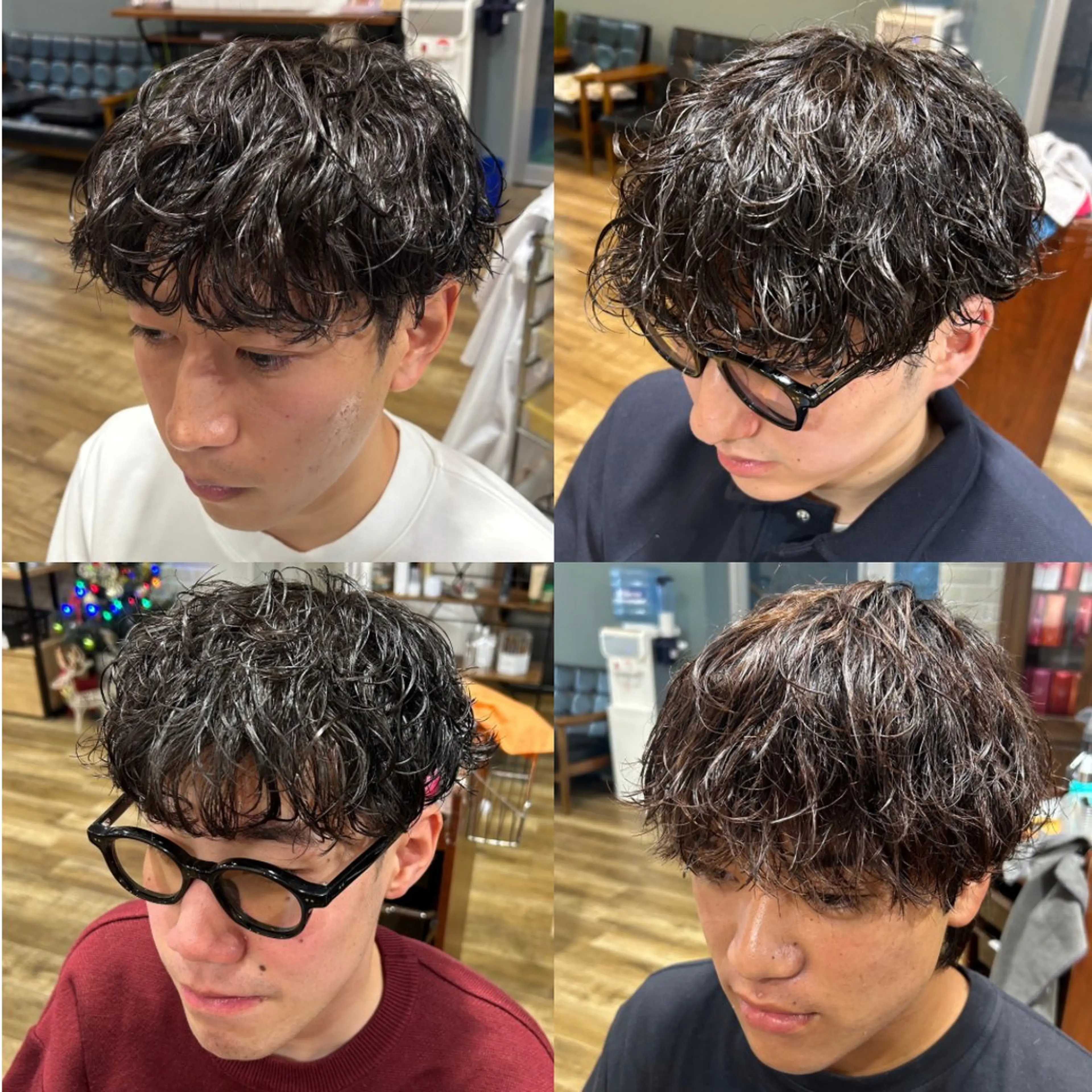 ミディアム パーマ メンズ ミディアムパーマ メンズパーマ くせ毛 カット パーマ 鶴田 将清のヘアスタイル