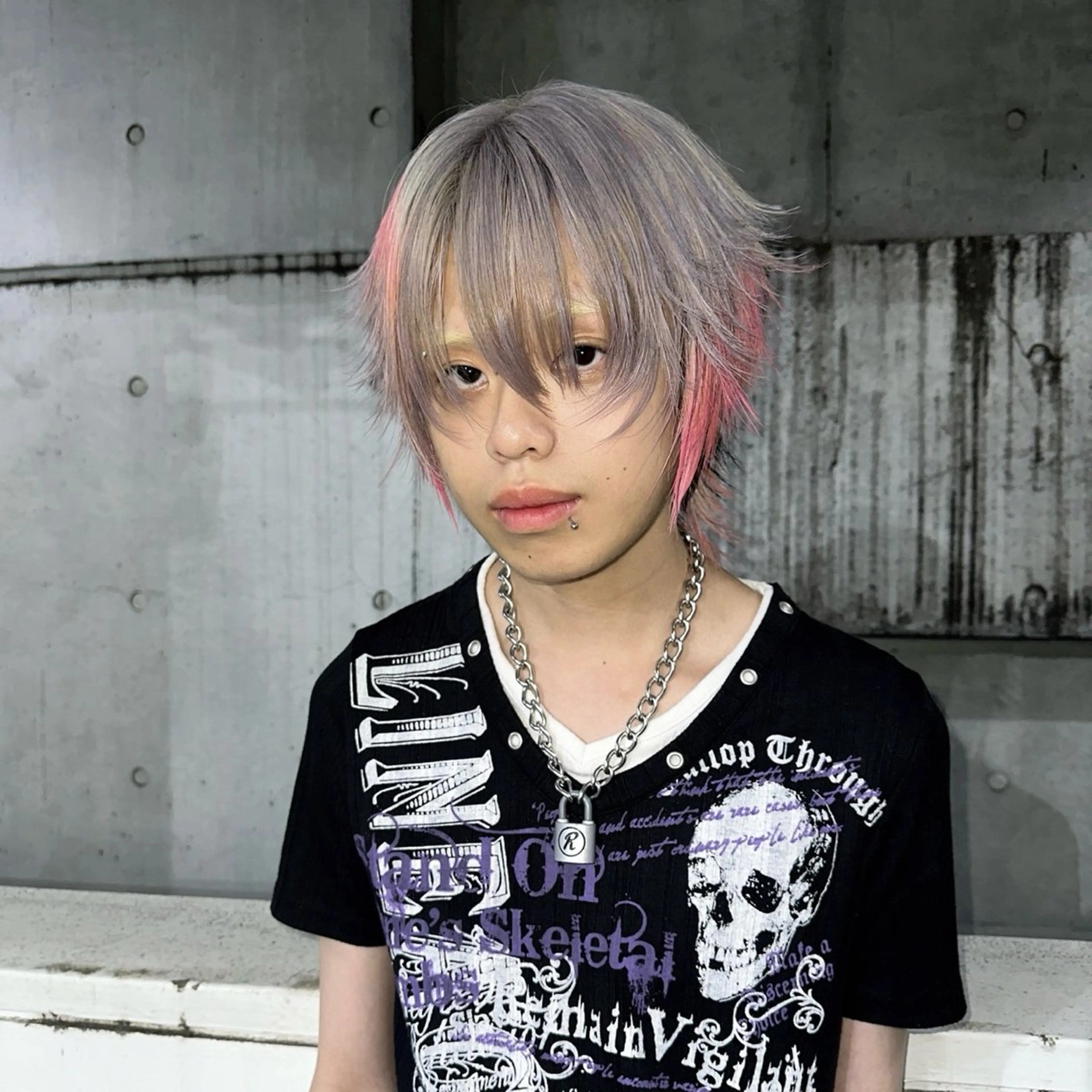 ショート カラー ヘアカラー ハイトーン/ウルフ /エクステ/ましろのヘアスタイル