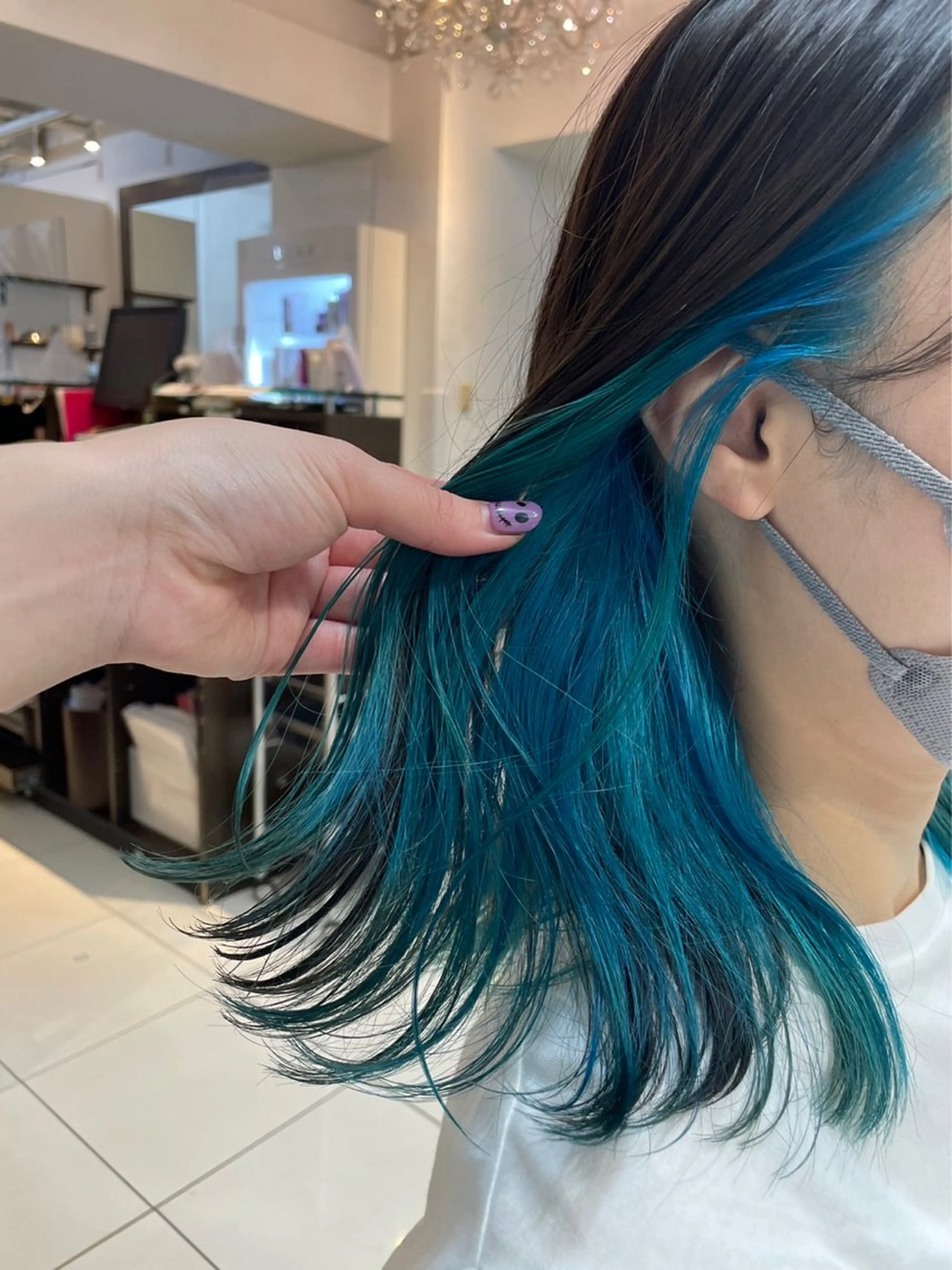 《🪽チラっと見せて可愛い🪽》インナーカラー➕全体カラーの写真