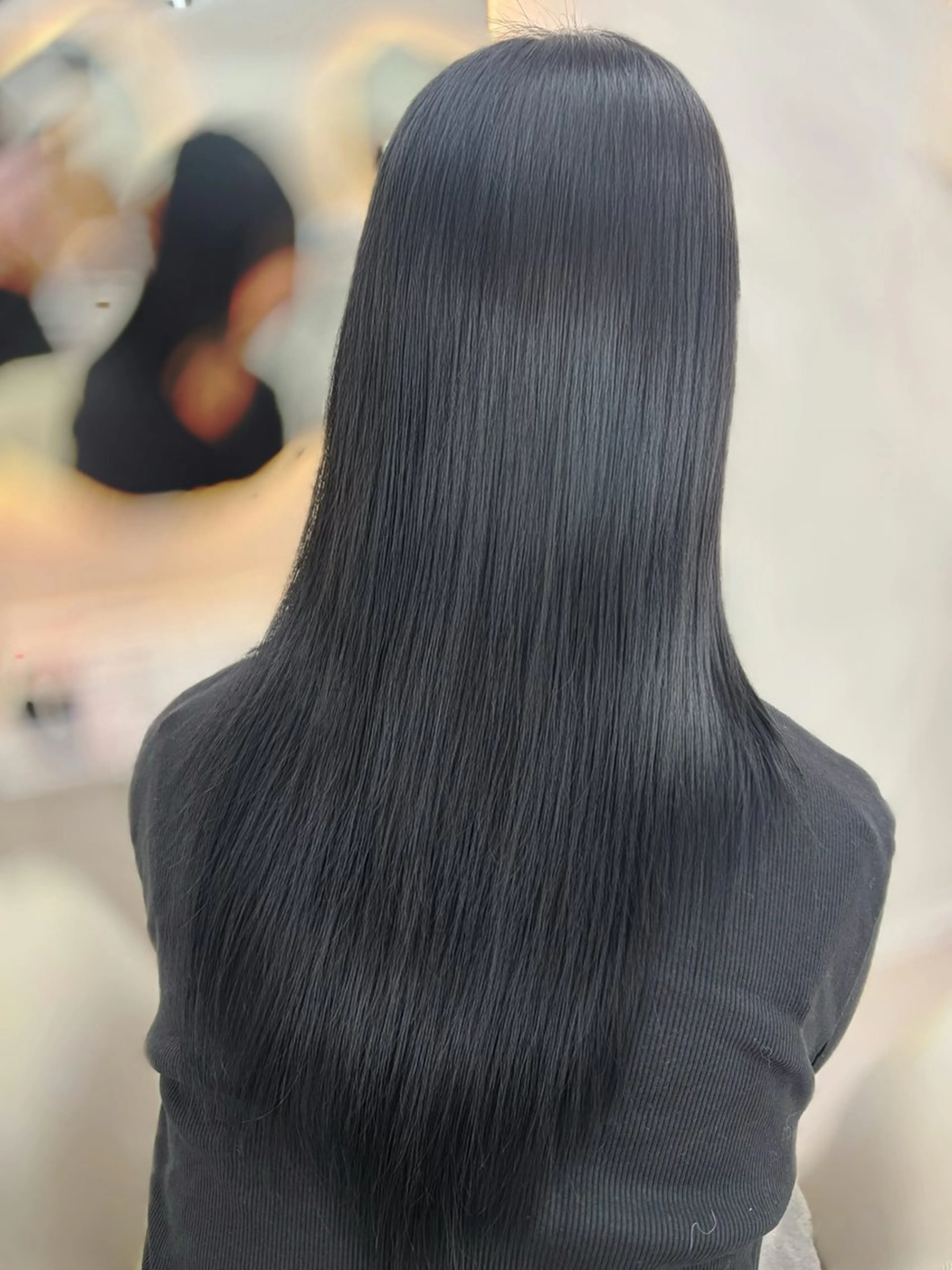 ロング カラー 黒髪 ブルーカラー ブルーブラック 🎀asumi/大宮 /モデル様募集中🎀のヘアスタイル