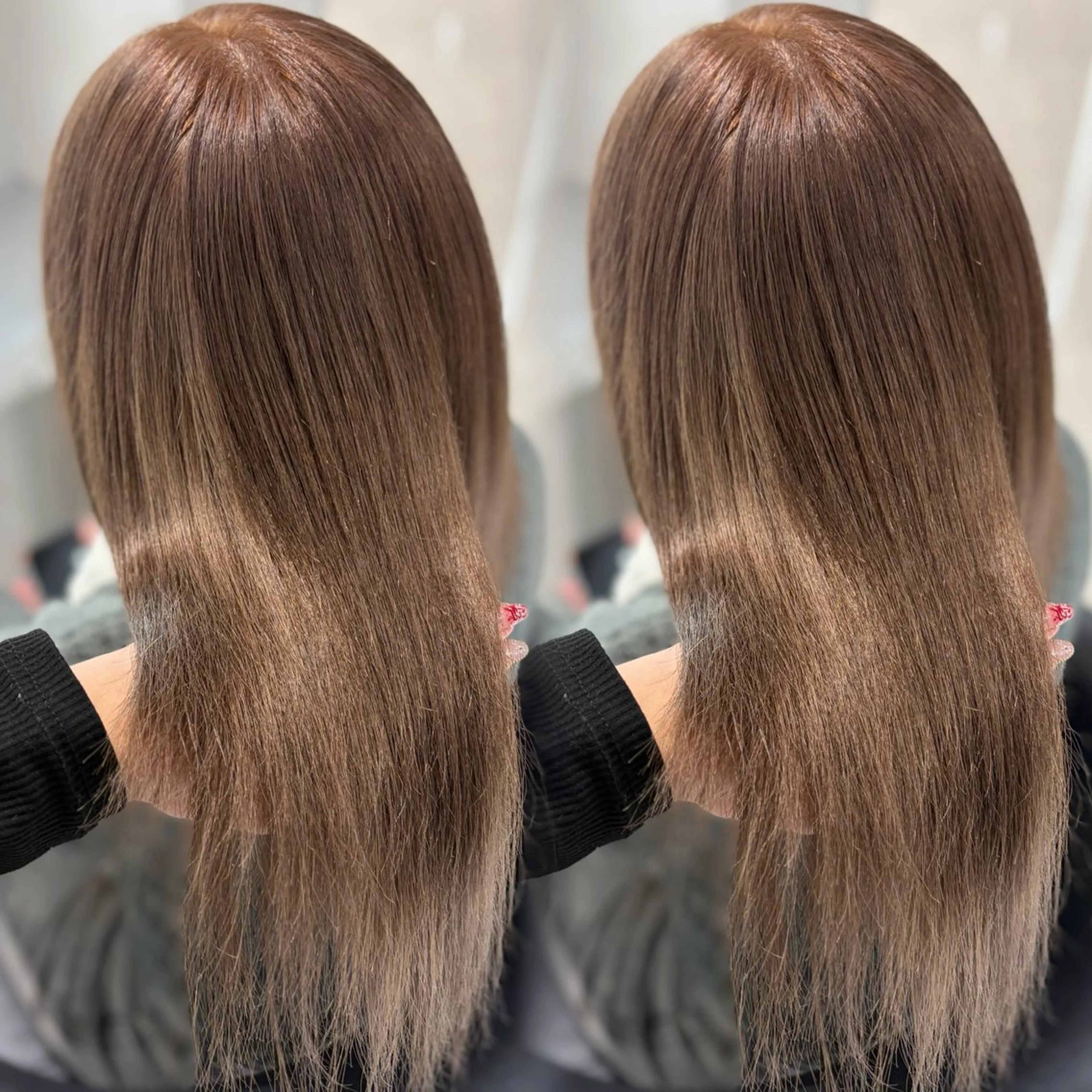 ロング ヘアカラー トリートメント ハイトーン/ベージュ 🤍reinaのヘアスタイル
