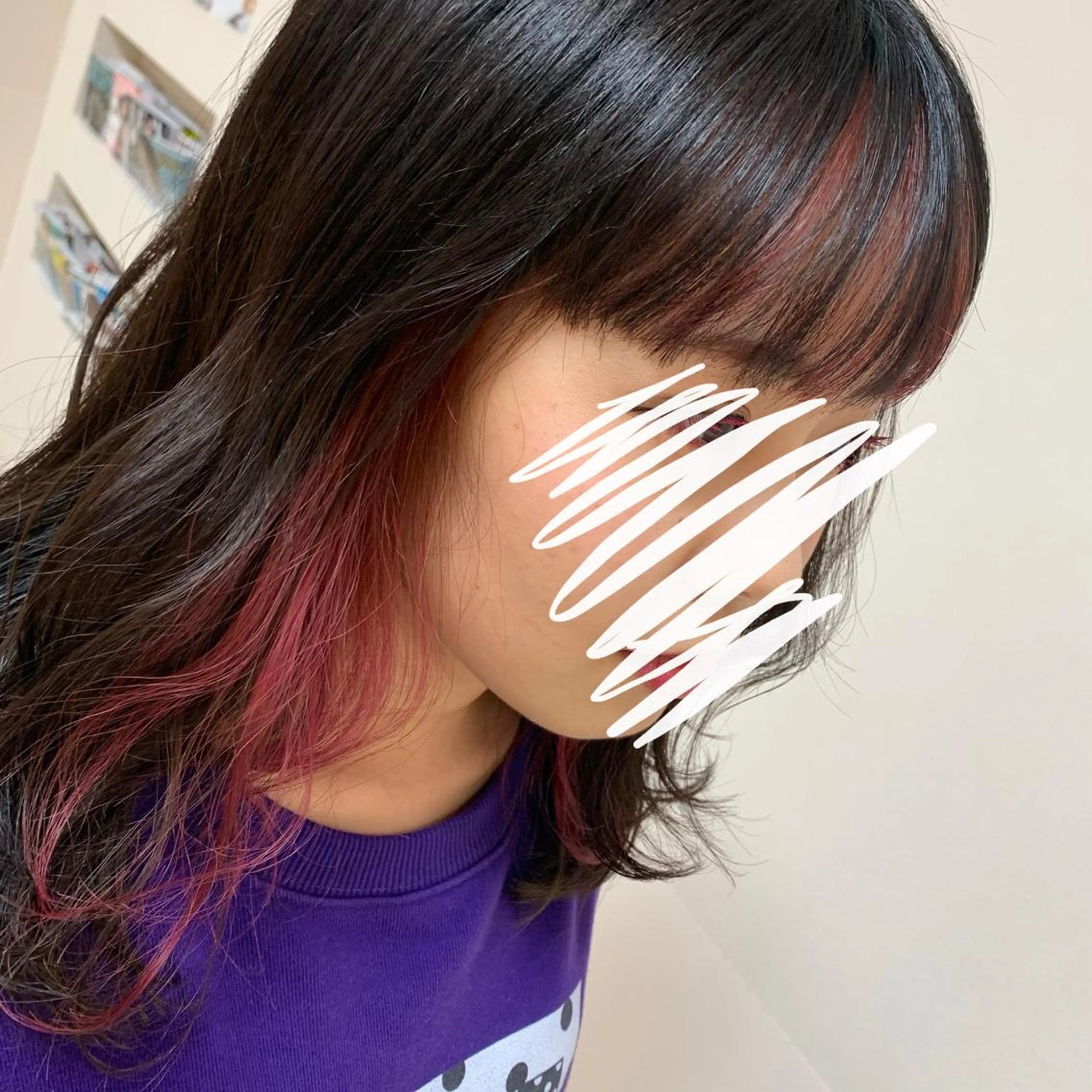 セミロング カラー ヘアアレンジ ヘアカラー トリートメント 【Sweep】おじま のぞみのヘアスタイル