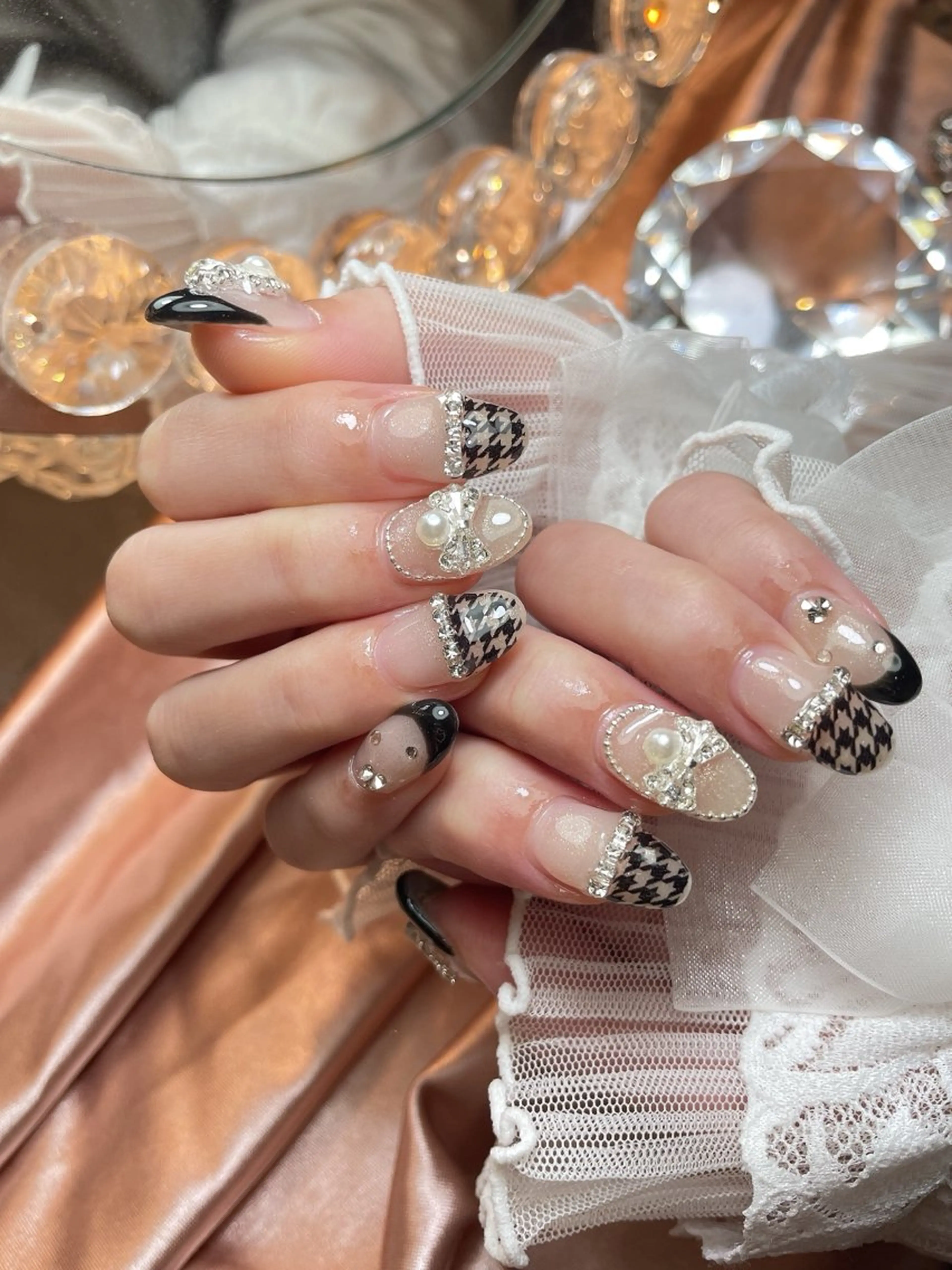 ネイル 23時まで❤︎韓国、 ワンホンネイルのネイルデザイン