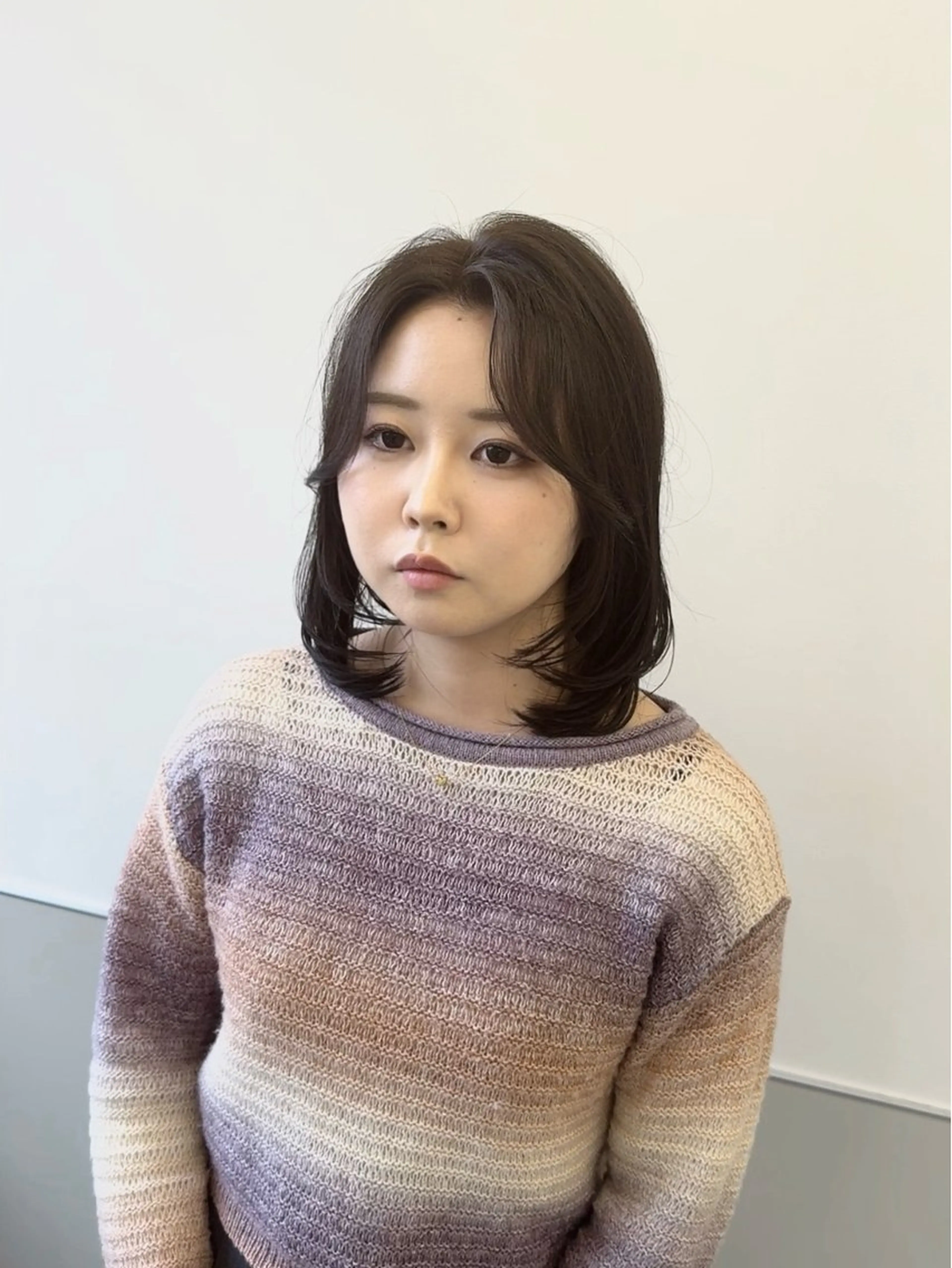 ミディアム カラー ボブ カット ヘアカラー トリートメント 韓国ヘア🇰🇷 スズキのヘアスタイル