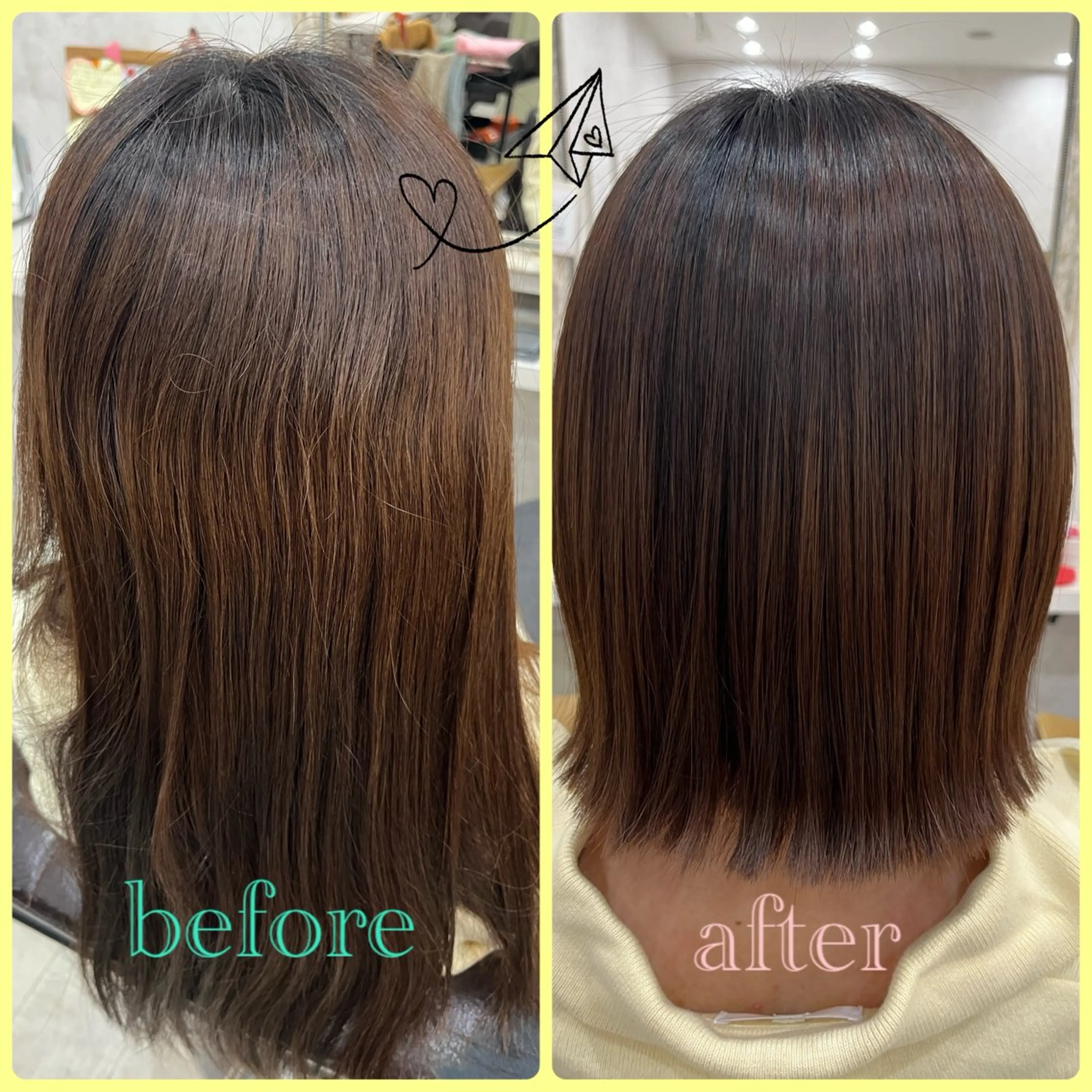 セミロング 髪質改善 縮毛矯正 野澤 朱里のヘアスタイル