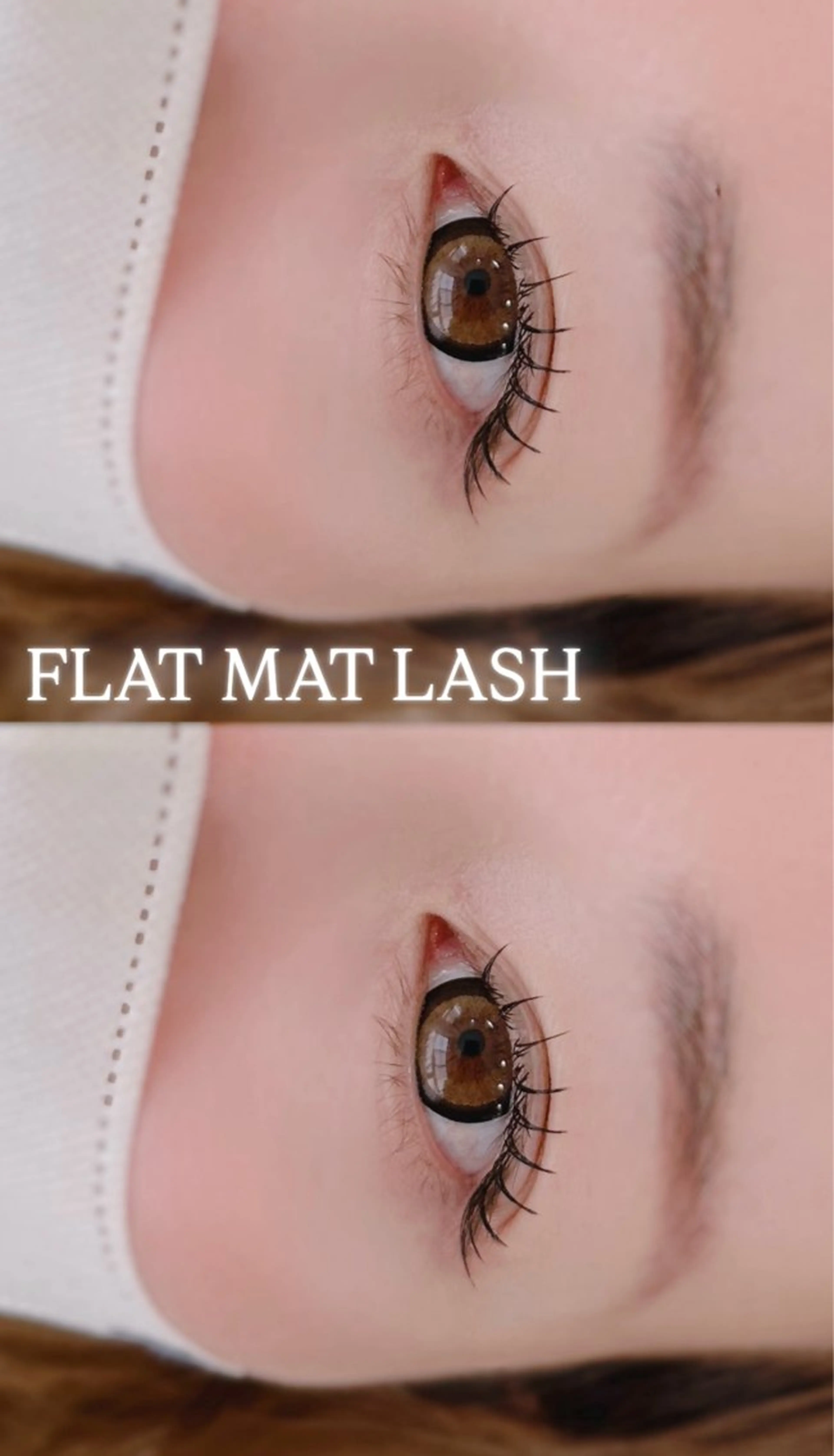 マツエク・マツパ フラットラッシュ Jカール 目尻長め セクシー マツエク SEURA. saya /JR尼崎のマツエク・マツパデザイン