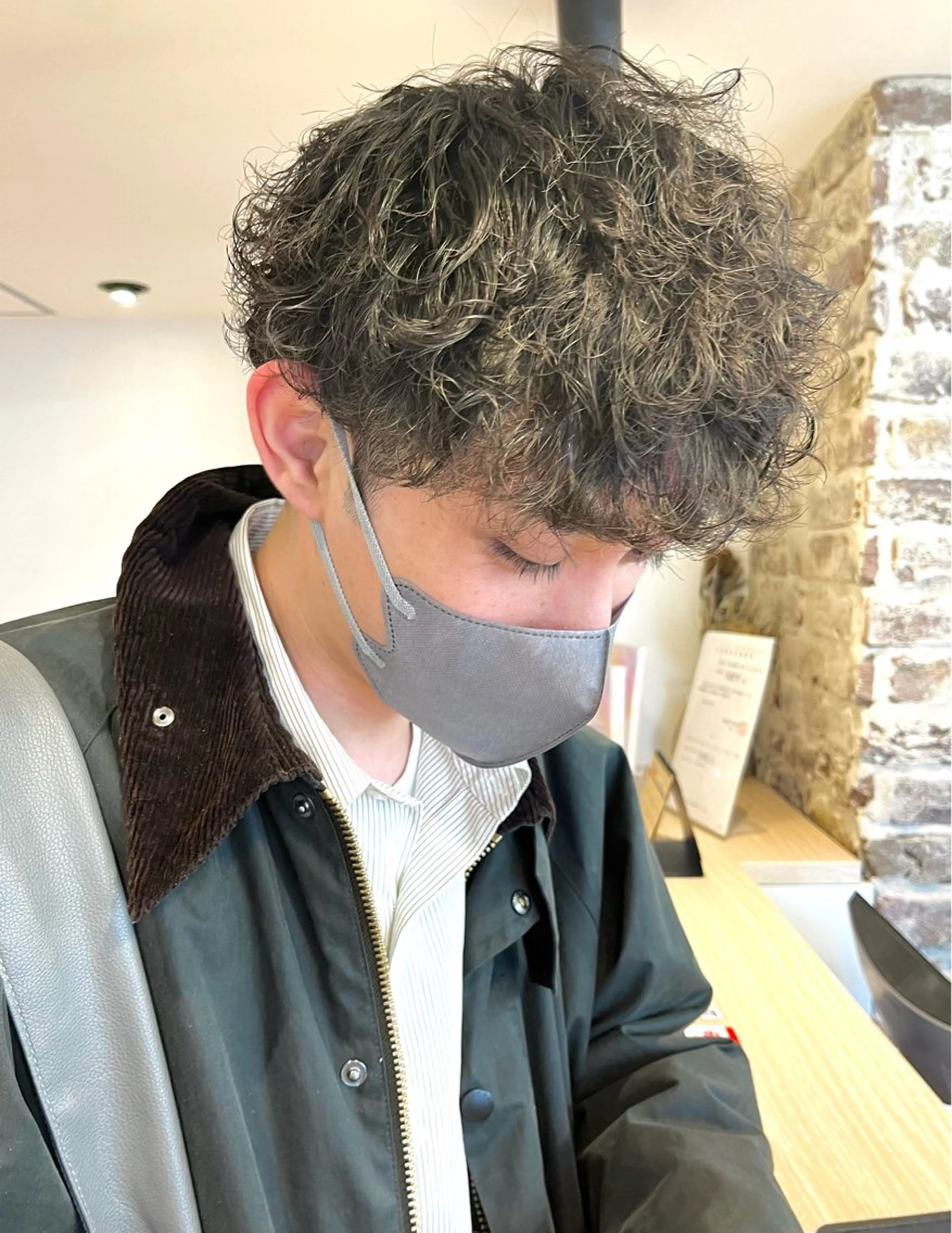 パーマ メンズ マッシュ メンズパーマ 會田 /レイヤーカットのヘアスタイル