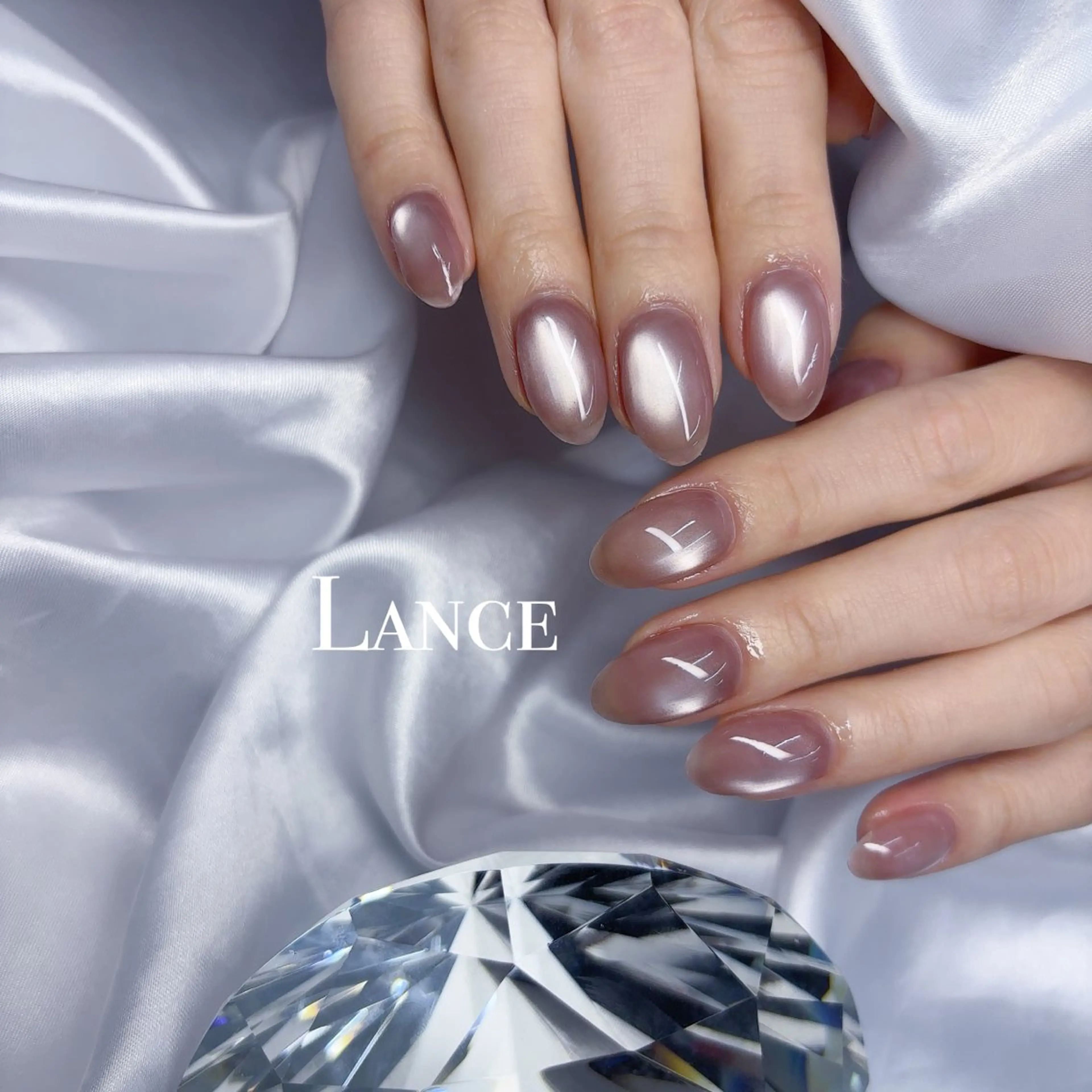 ネイル 韓国ネイル ワンホンネイル 冬ネイル ハンドネイル Lance nailのネイルデザイン