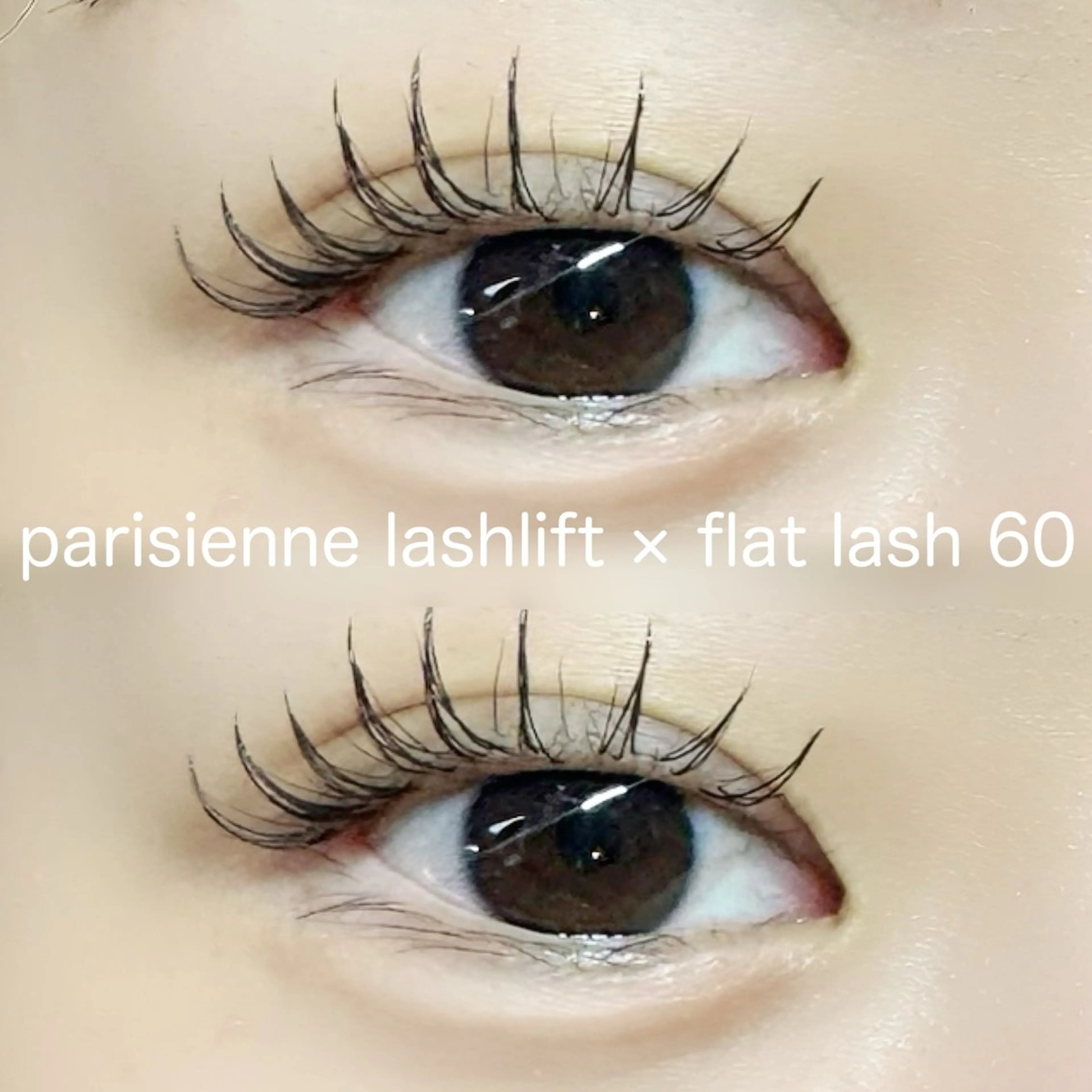 【パリエク】⭐️パリジェンヌ×フラットラッシュ⭐️40本￥7200/60本￥7500【束感コーティング仕上げ付き】の写真