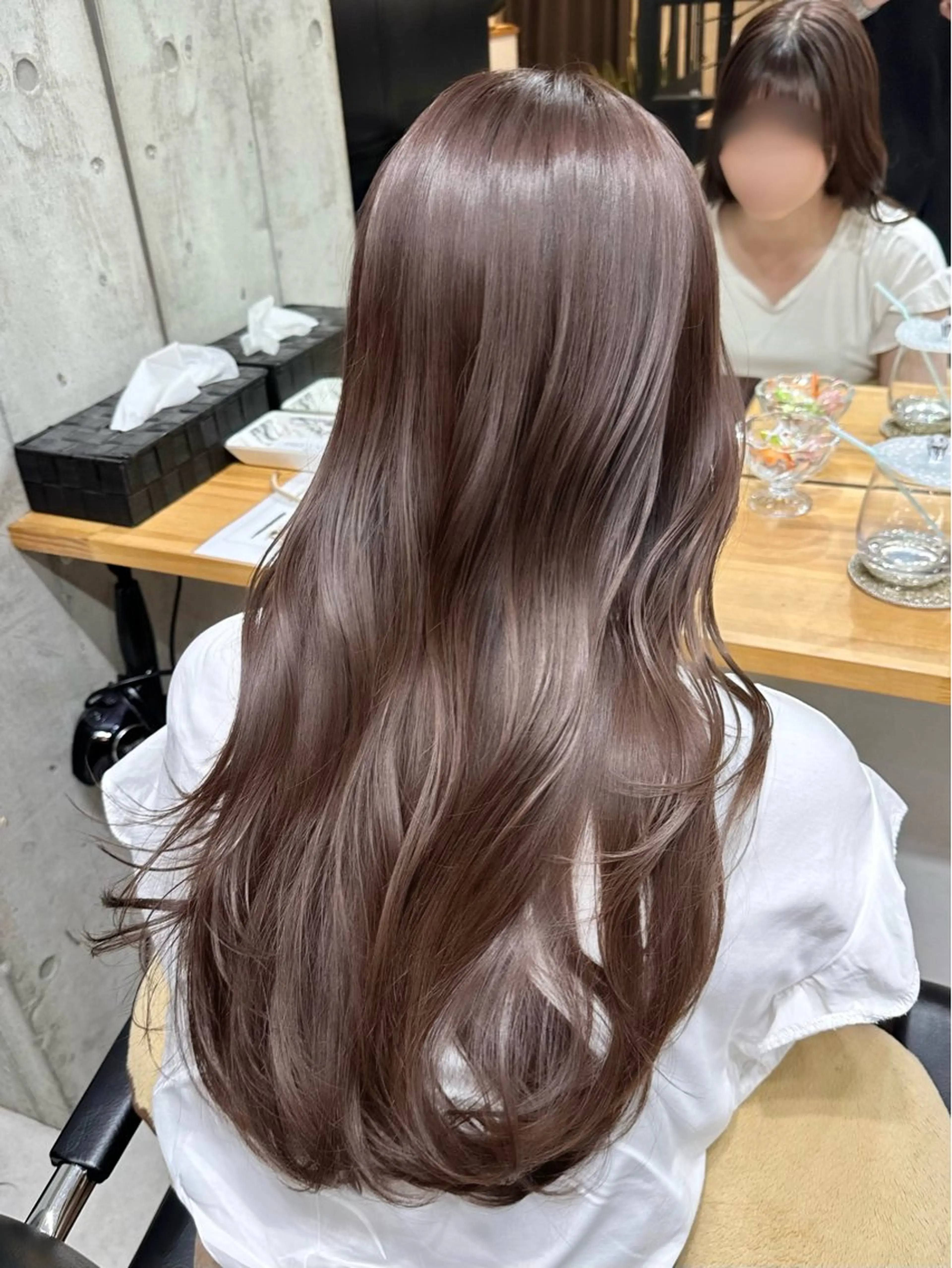 セミロング カット ヘアカラー トリートメント ✨透明感カラー/縮毛 恵比寿HAYATO✨のヘアスタイル