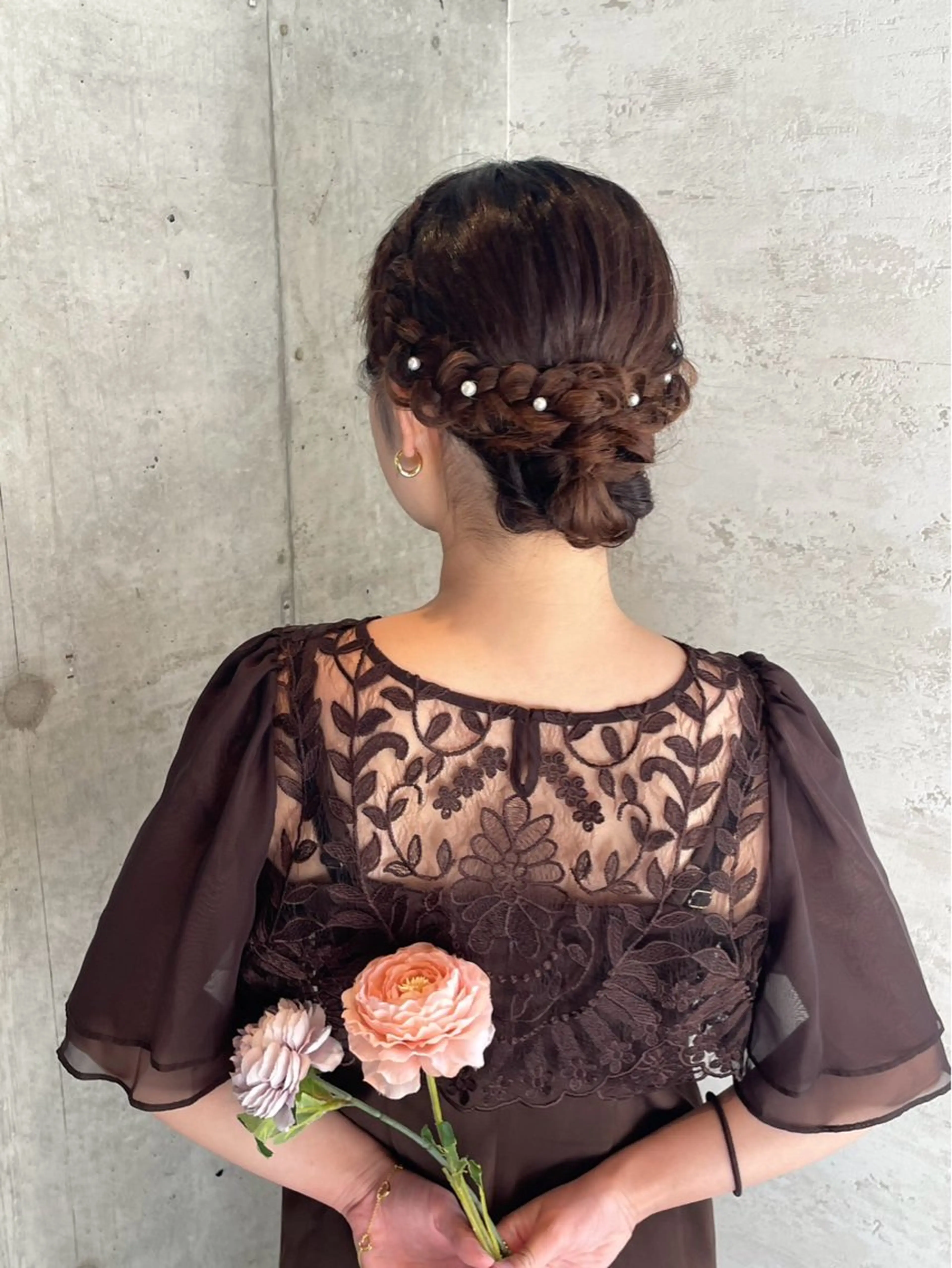 セミロング ヘアアレンジ ヘアセット 美髪× ヘアセット✨Araiのヘアスタイル