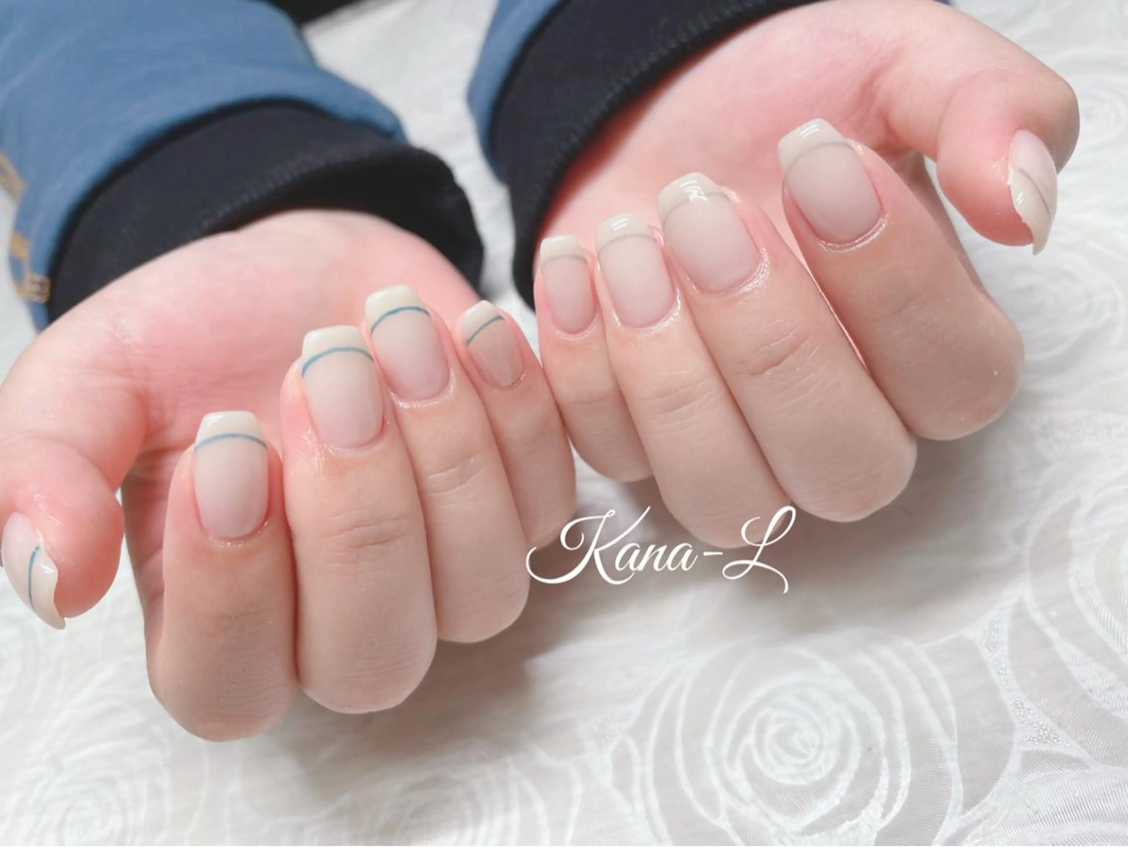 カラー ネイル フレンチネイル ジェルネイル パラジェル 芦辺 香奈のネイルデザイン