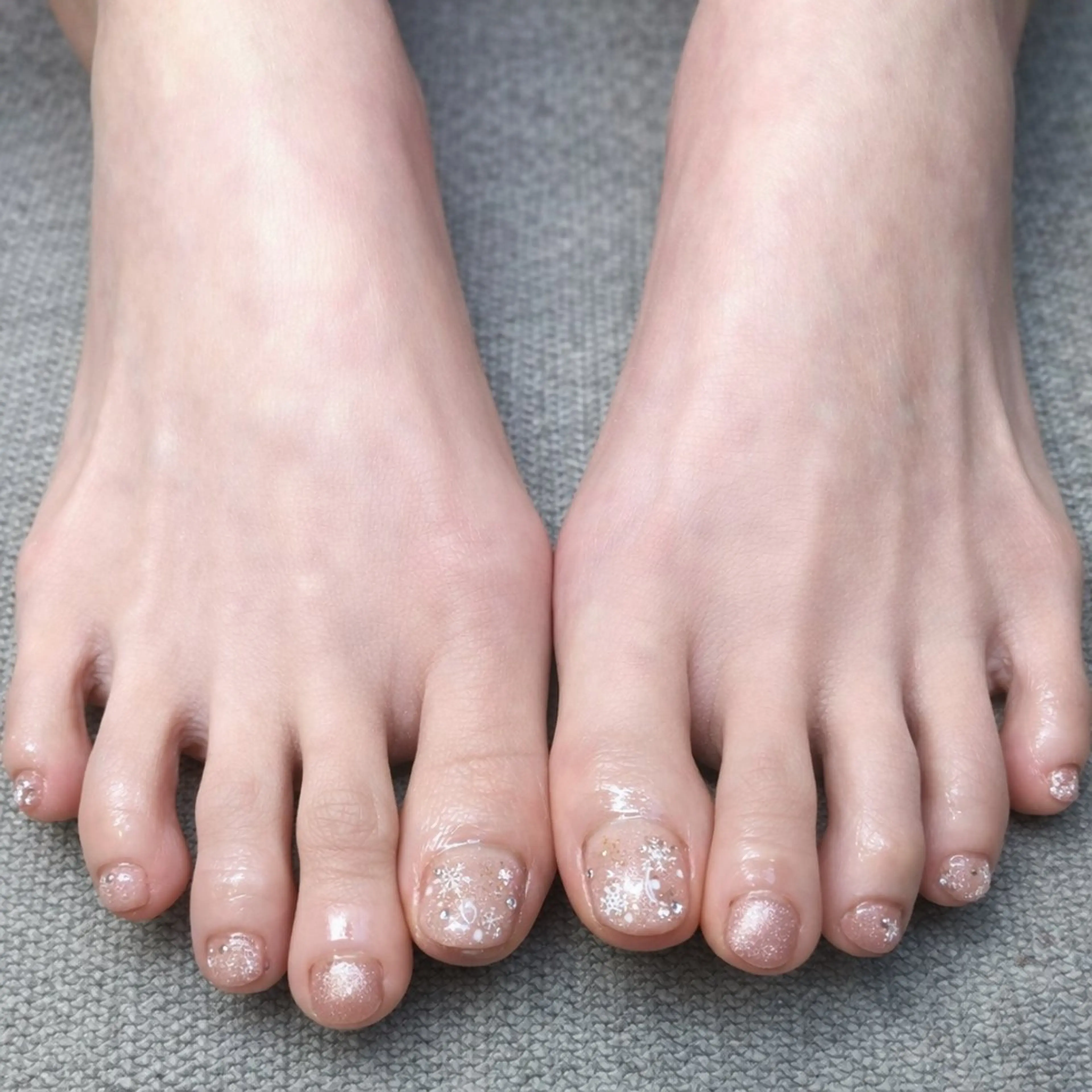 ネイル フットネイル キラキラネイル ピンク フットネイル Kii nailのネイルデザイン