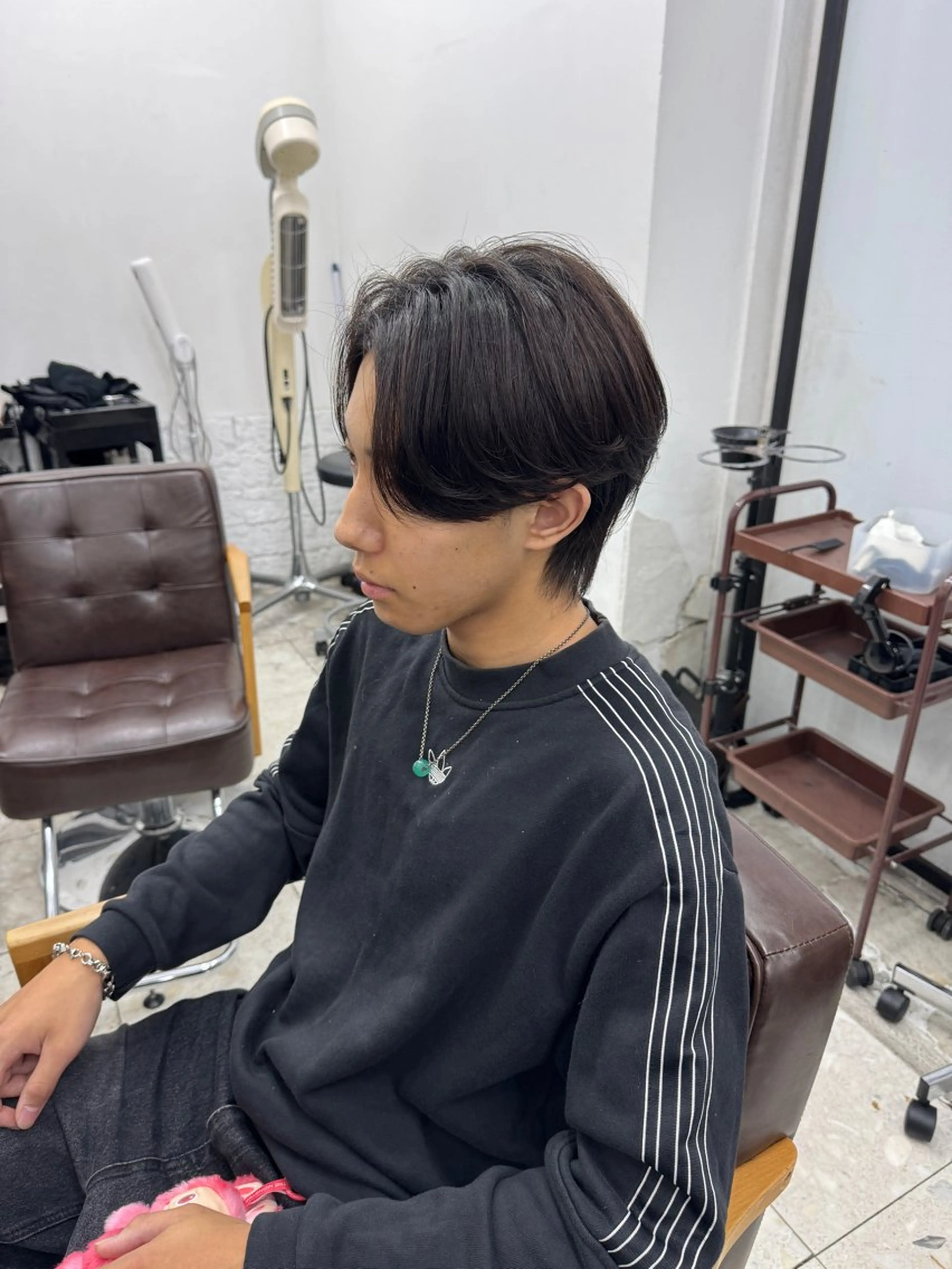 ミディアム パーマ カット 縮毛矯正 ハイライト&曲がる 縮毛矯正特化 玉置のヘアスタイル