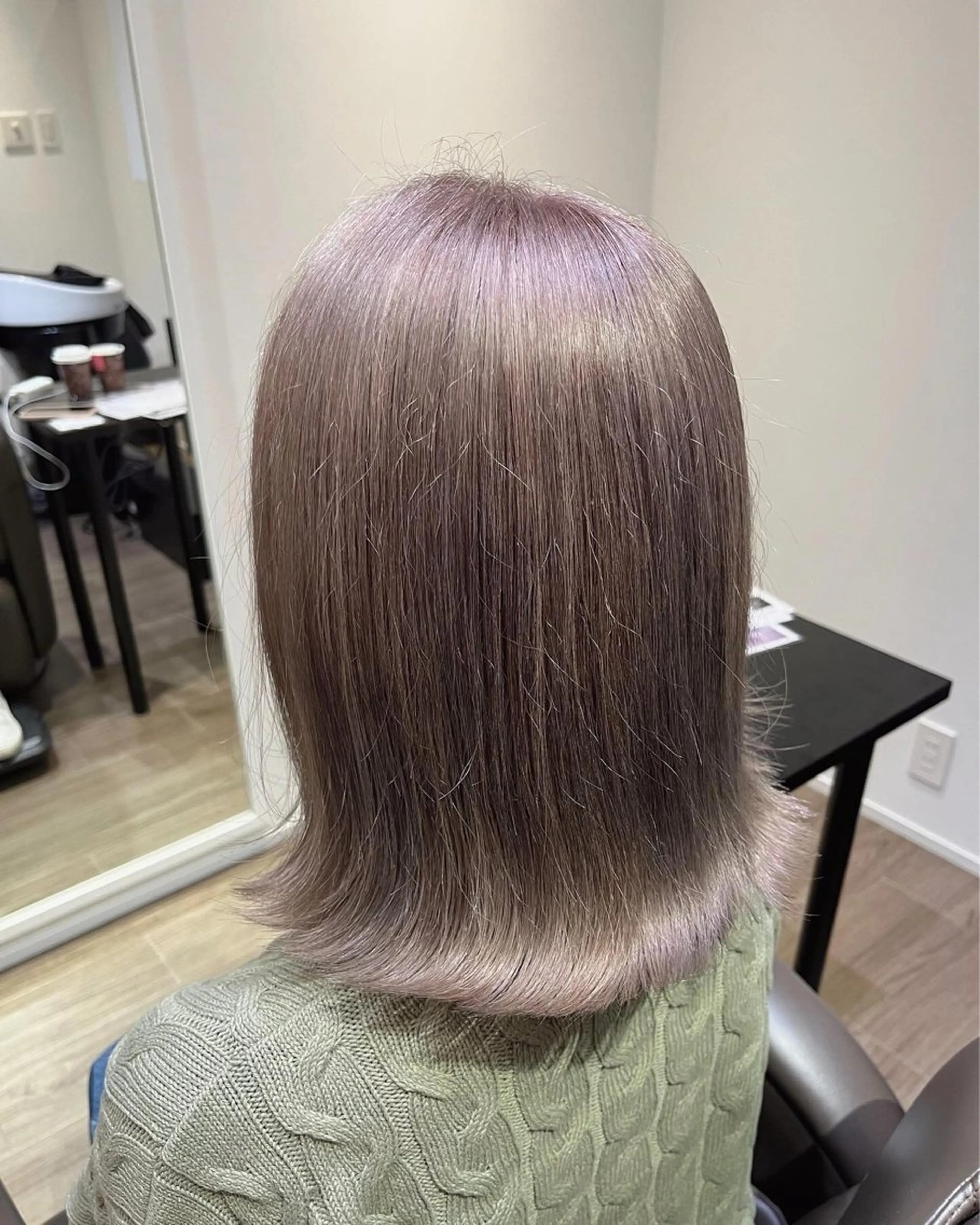 ミディアム ヘアカラー GrandLink 福本梓のヘアスタイル