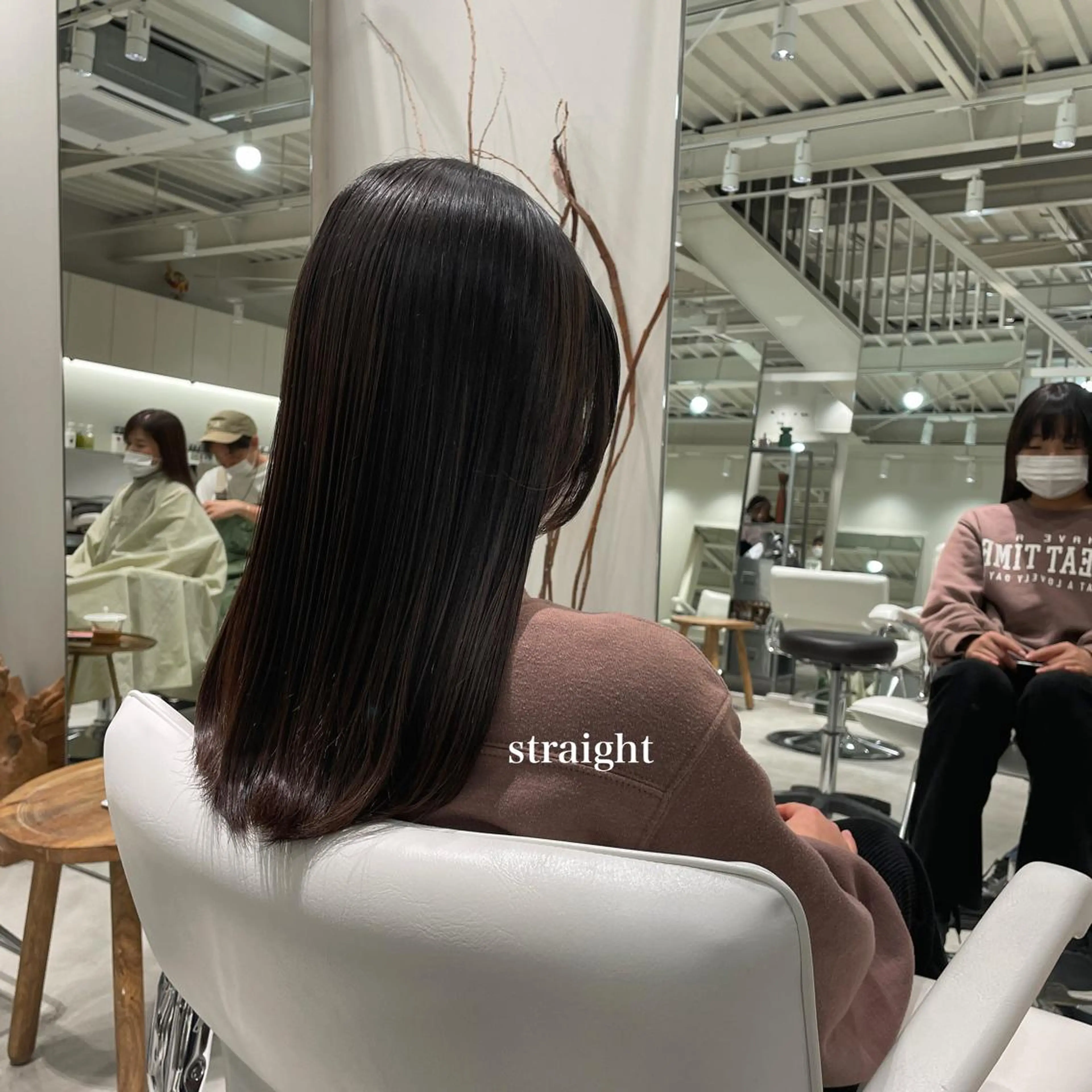 ロング パーマ ロング 縮毛矯正 峯崎 葵のヘアスタイル