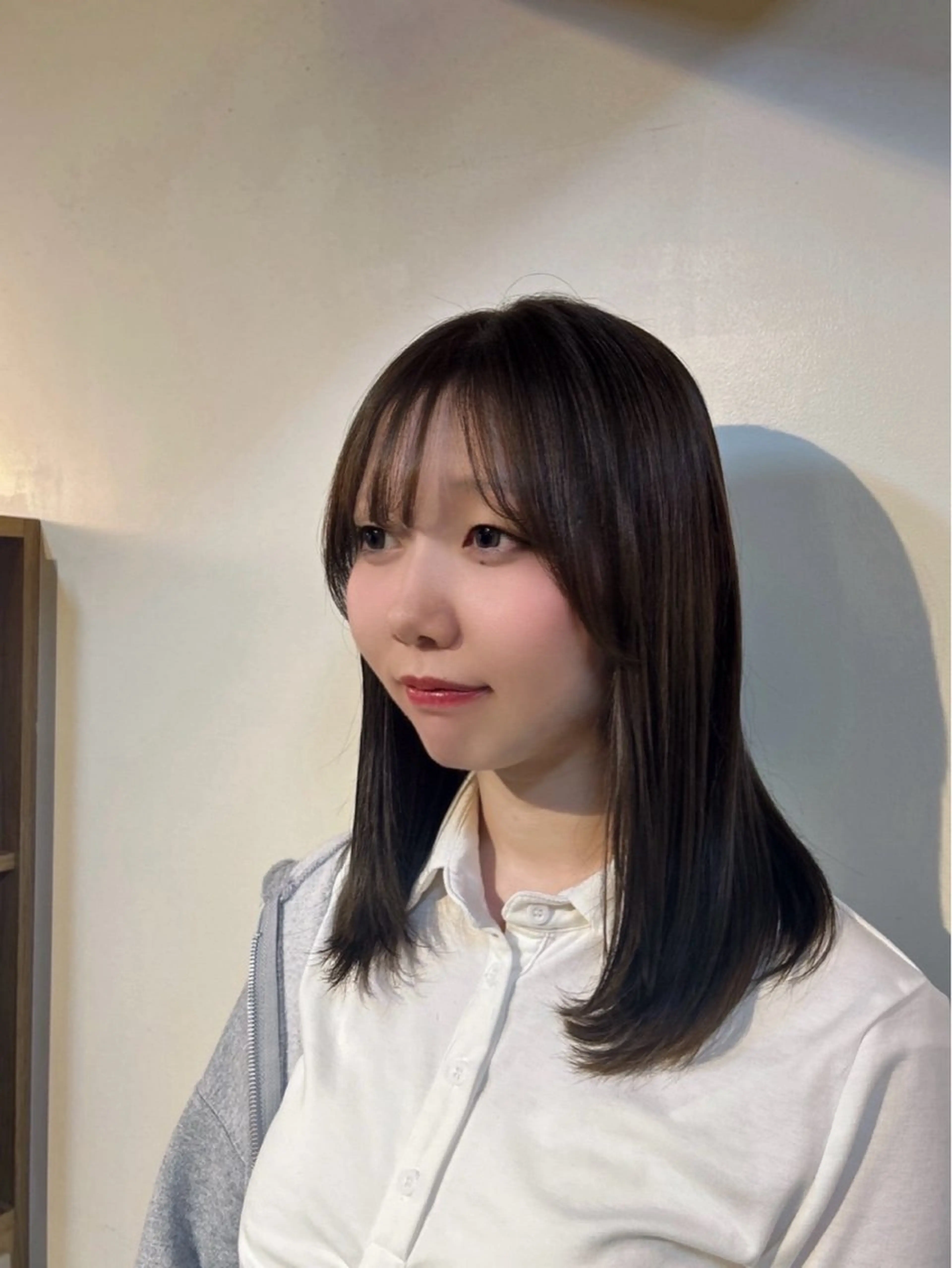 ミディアム レイヤーカット カット ヘアカラー 円山/透明感カラー/ yurinaのヘアスタイル