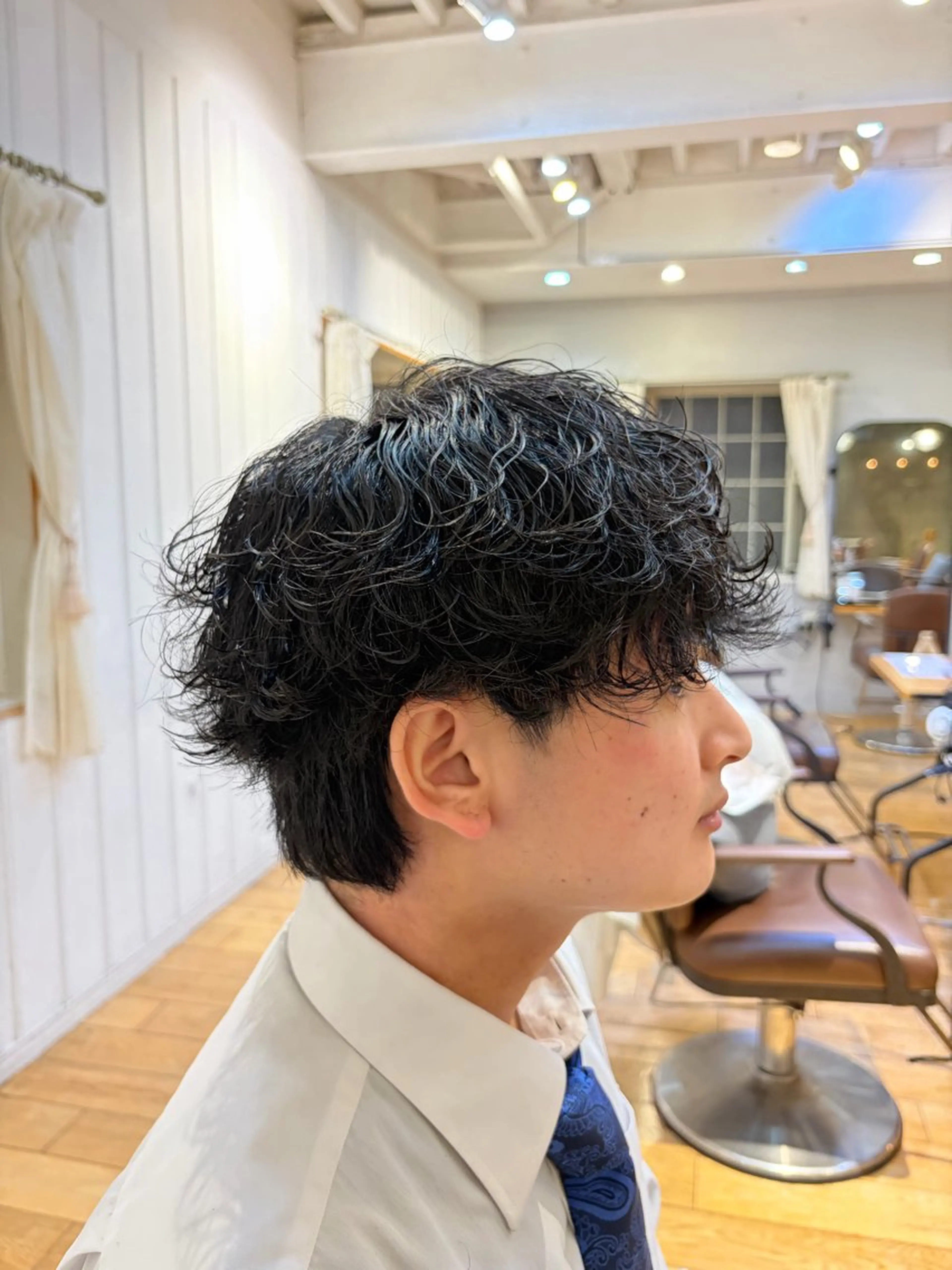 メンズ カット パーマ くびれショート/ メンズパーマ/健太郎のヘアスタイル