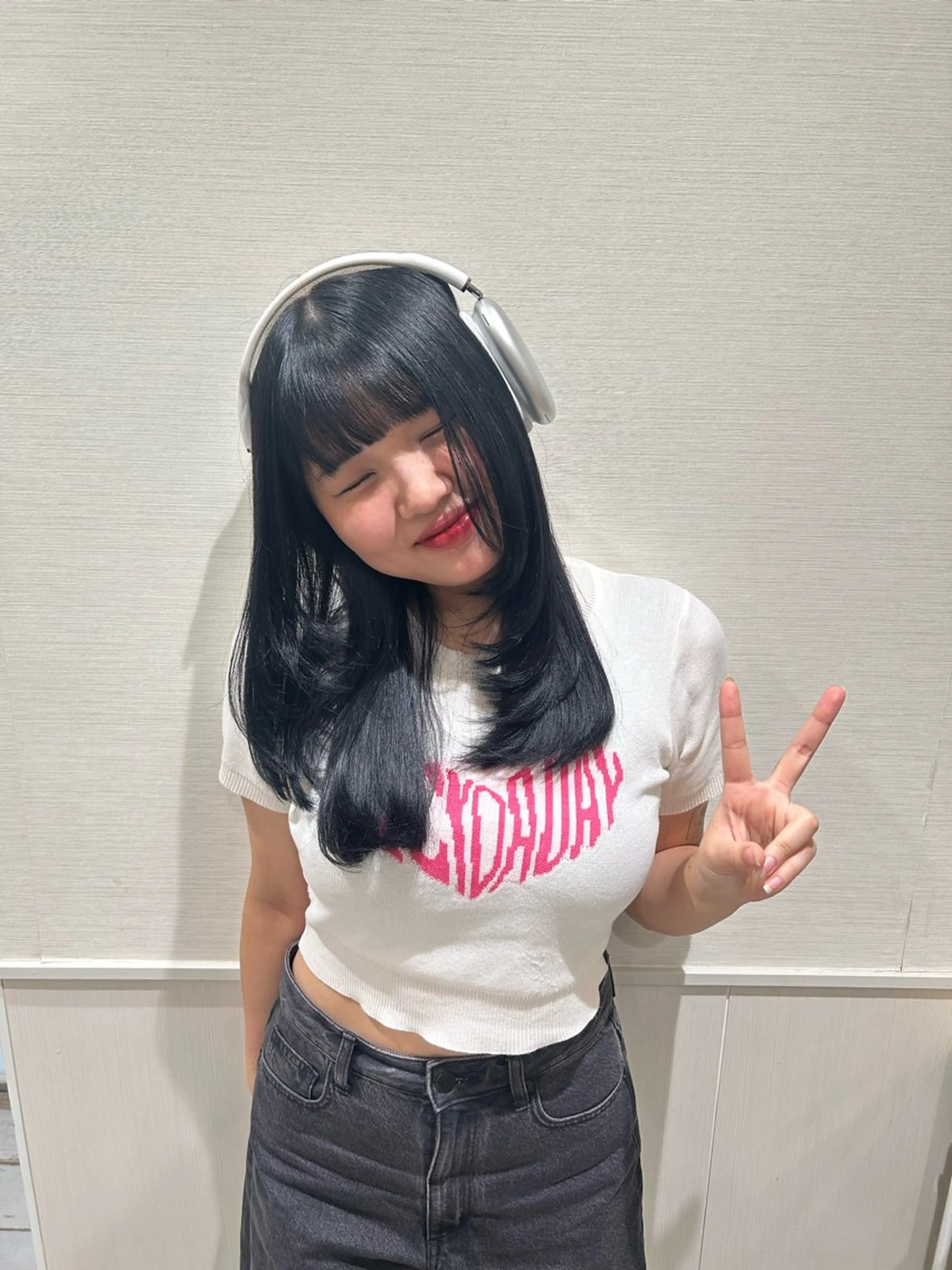 ロング レイヤーカット 朴 鈴香のヘアスタイル