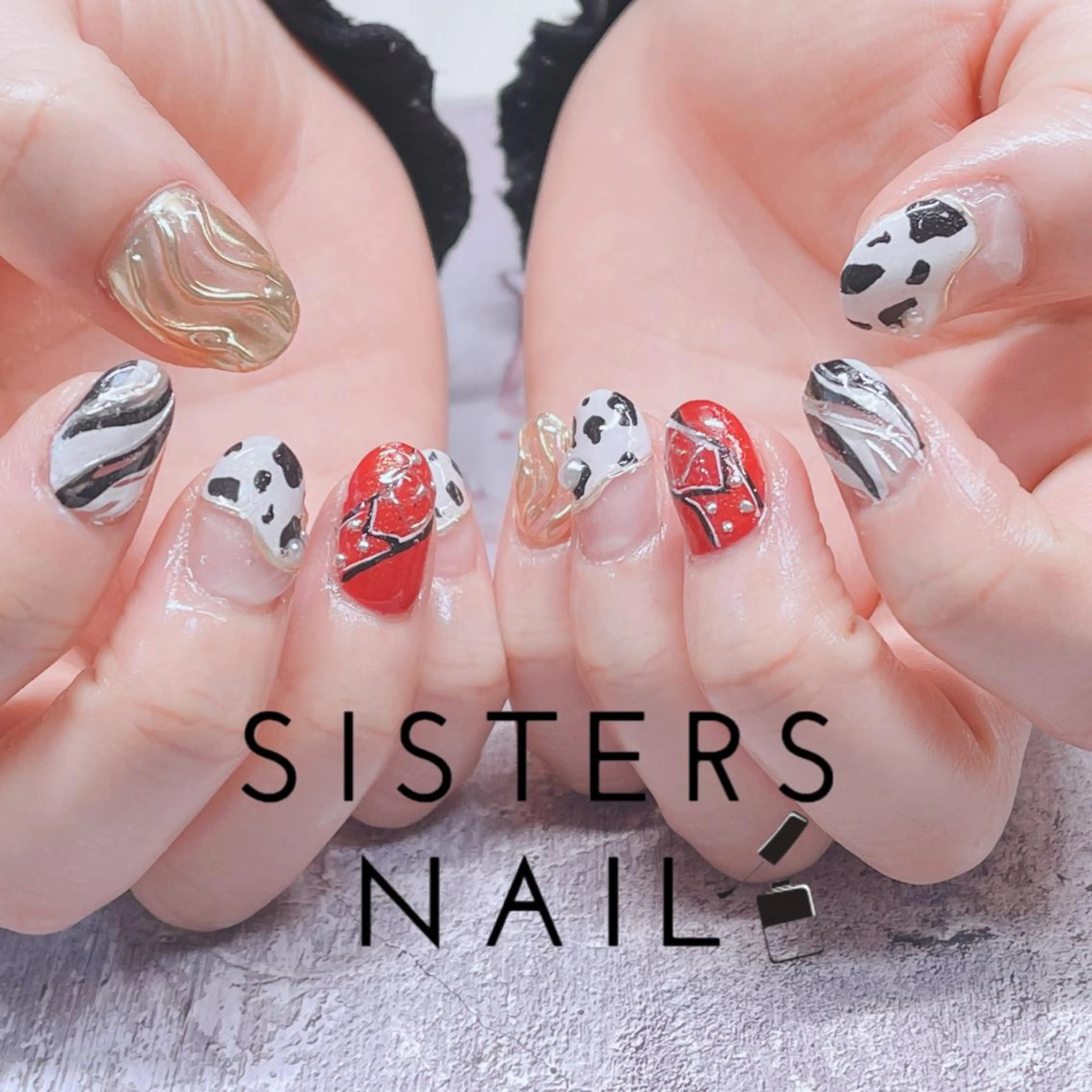 ネイル アートネイル 冬ネイル ハンドネイル ハンドケア sisters nail.fのネイルデザイン