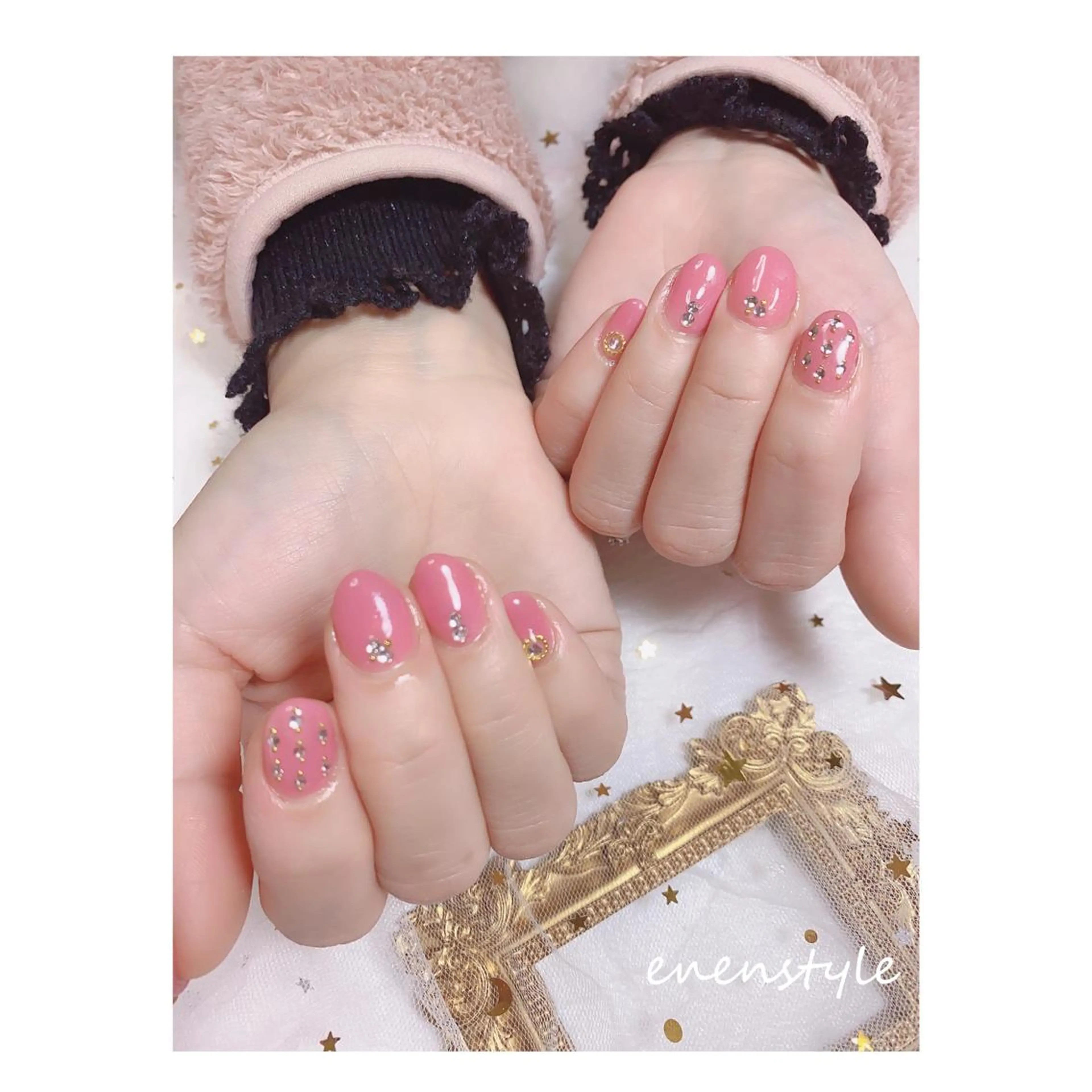 ショート ネイル ジェルネイル ニュアンスネイル オフィスネイル ワンカラーネイル パラジェル ハンドネイル 👑enen style👑のネイルデザイン