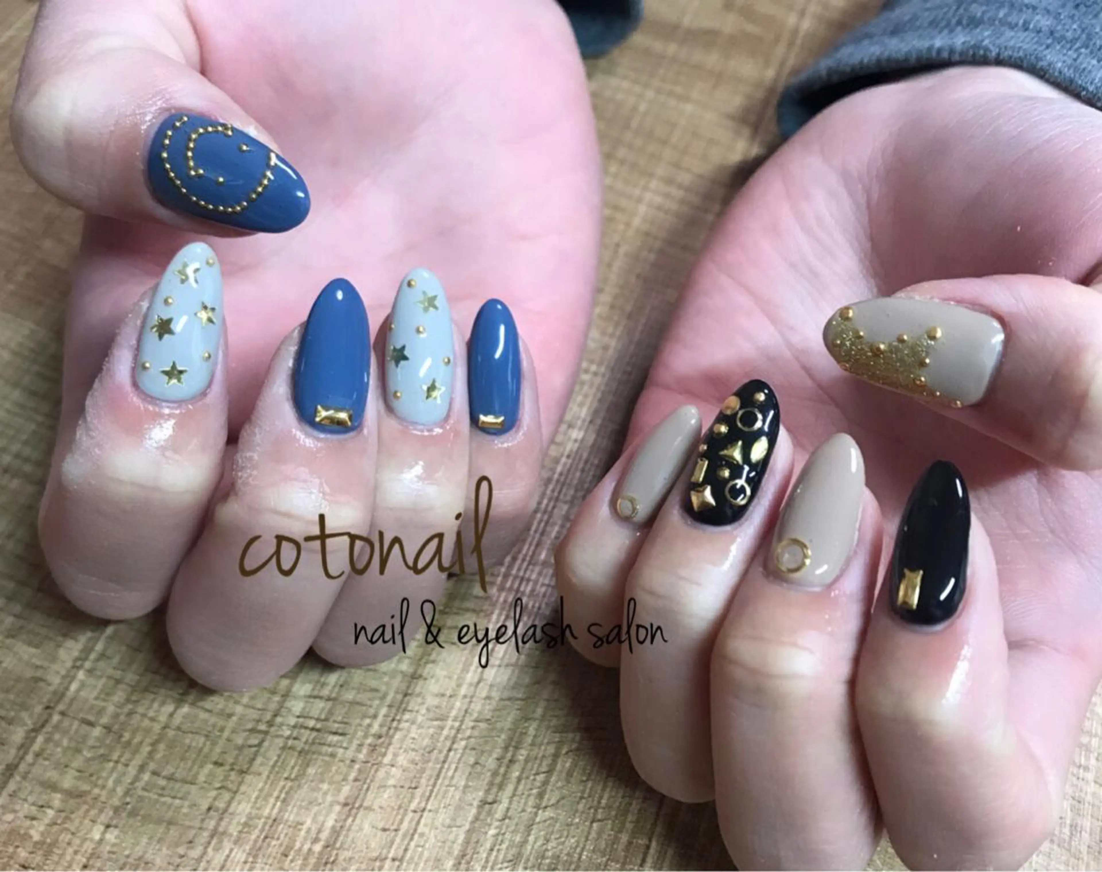 セミロング ネイル アートネイル ハンドネイル ツメトマツゲ .のネイルデザイン