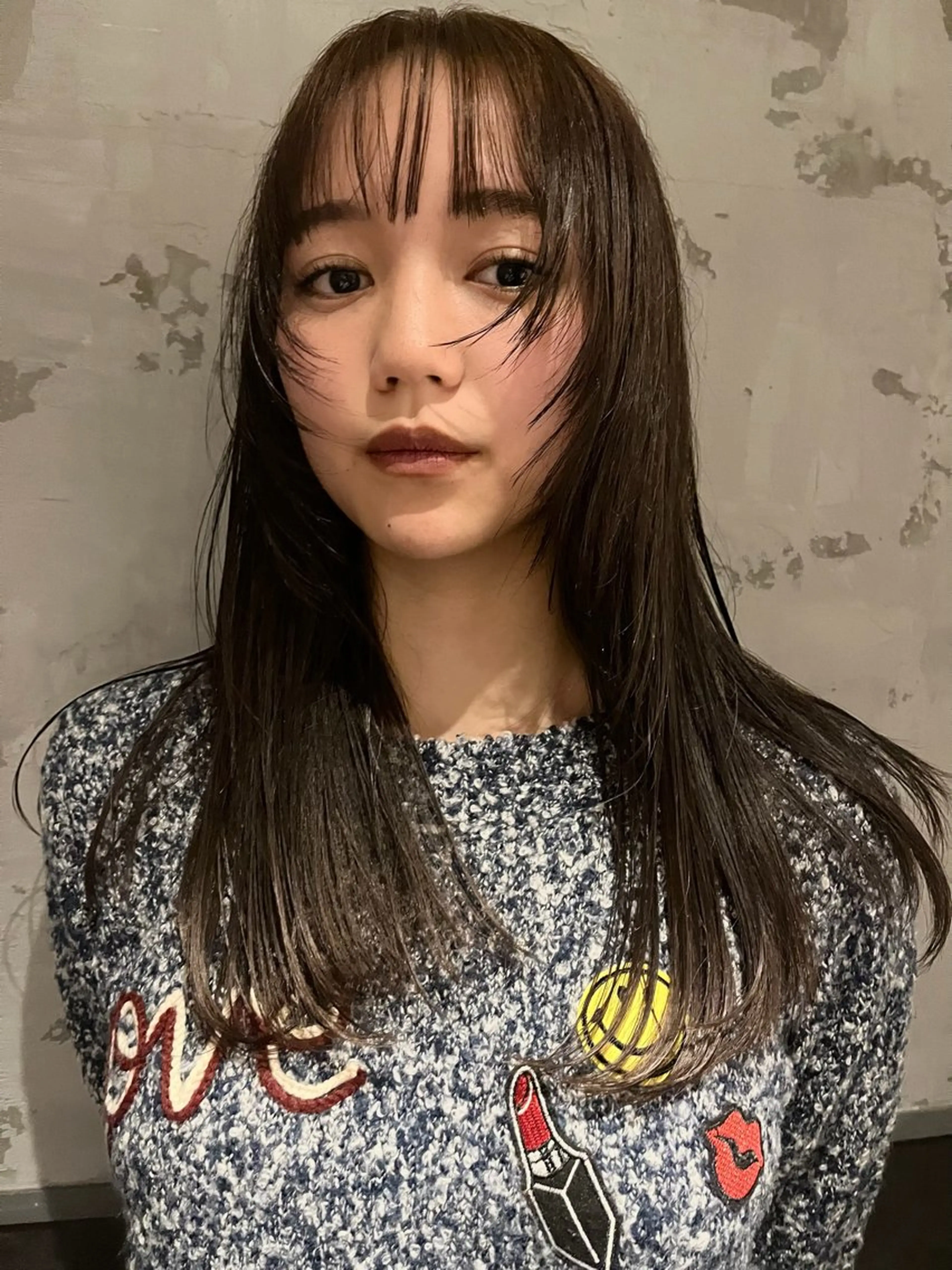 ロング カラー カット ヘアカラー トリートメント 田中 里奈のヘアスタイル